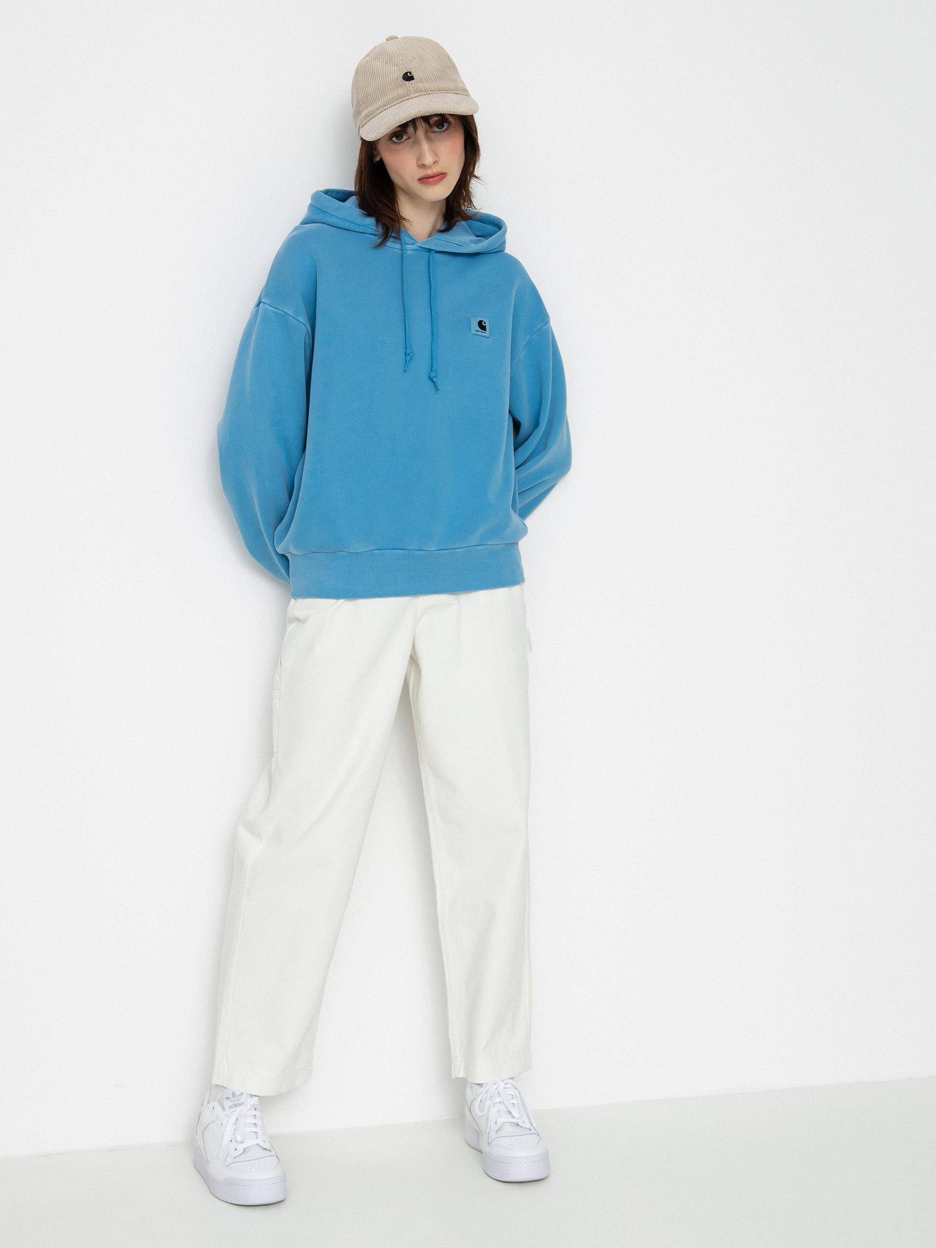 Carhartt WIP Суитшърт с качулка Nelson HD Wmn (piscine)