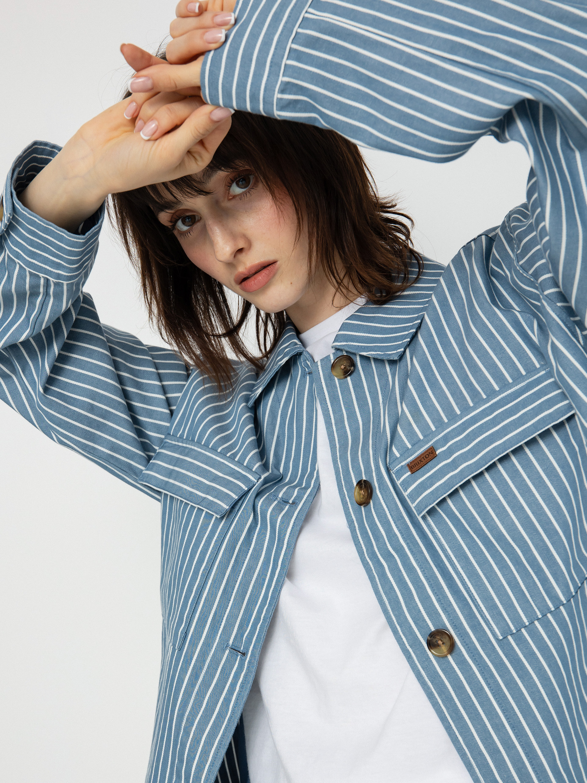 Kurtka Brixton Stark Trucker Wmn (blue heaven)