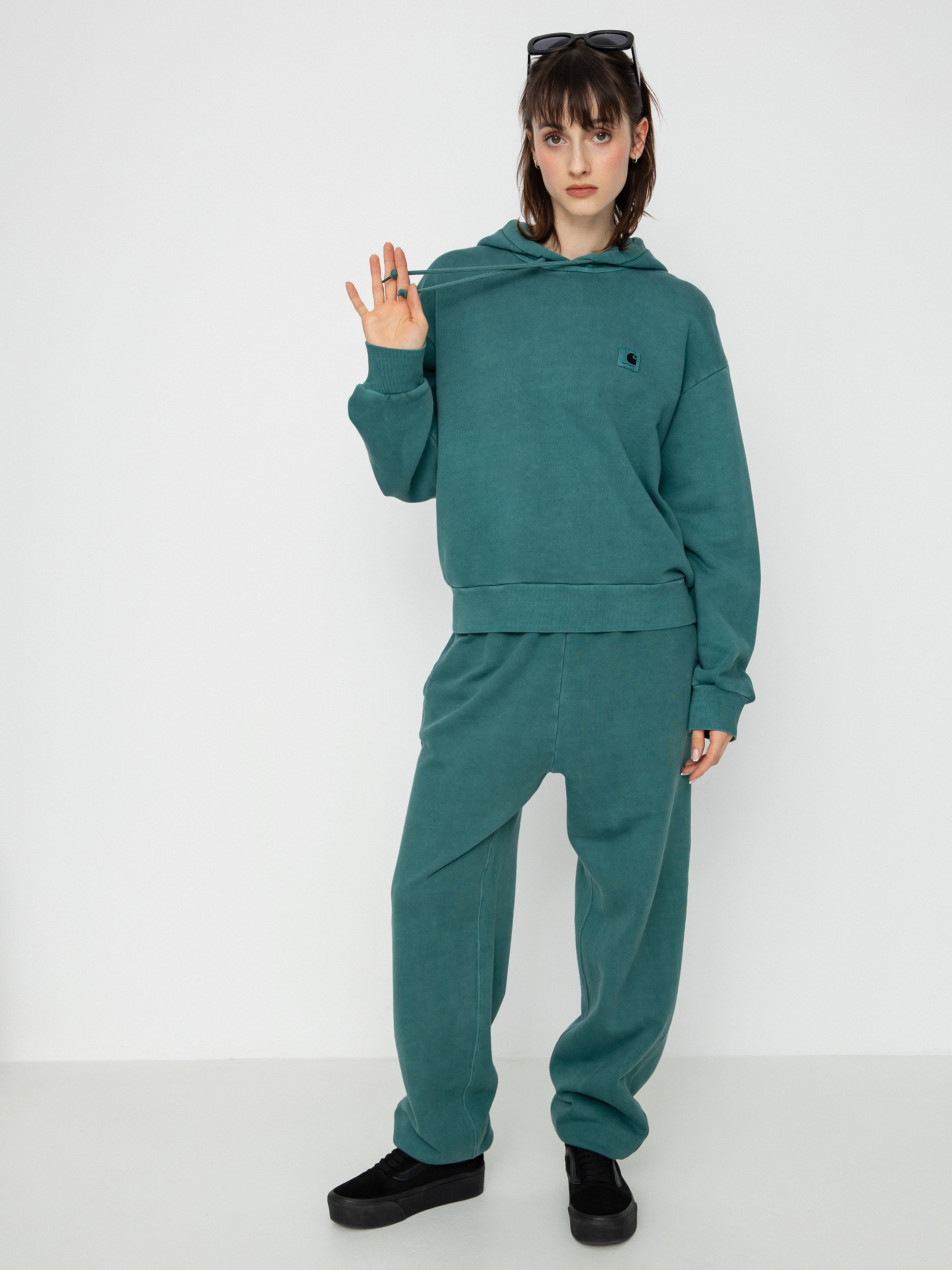 Bluza z kapturem Carhartt WIP Nelson HD Wmn (botanic)