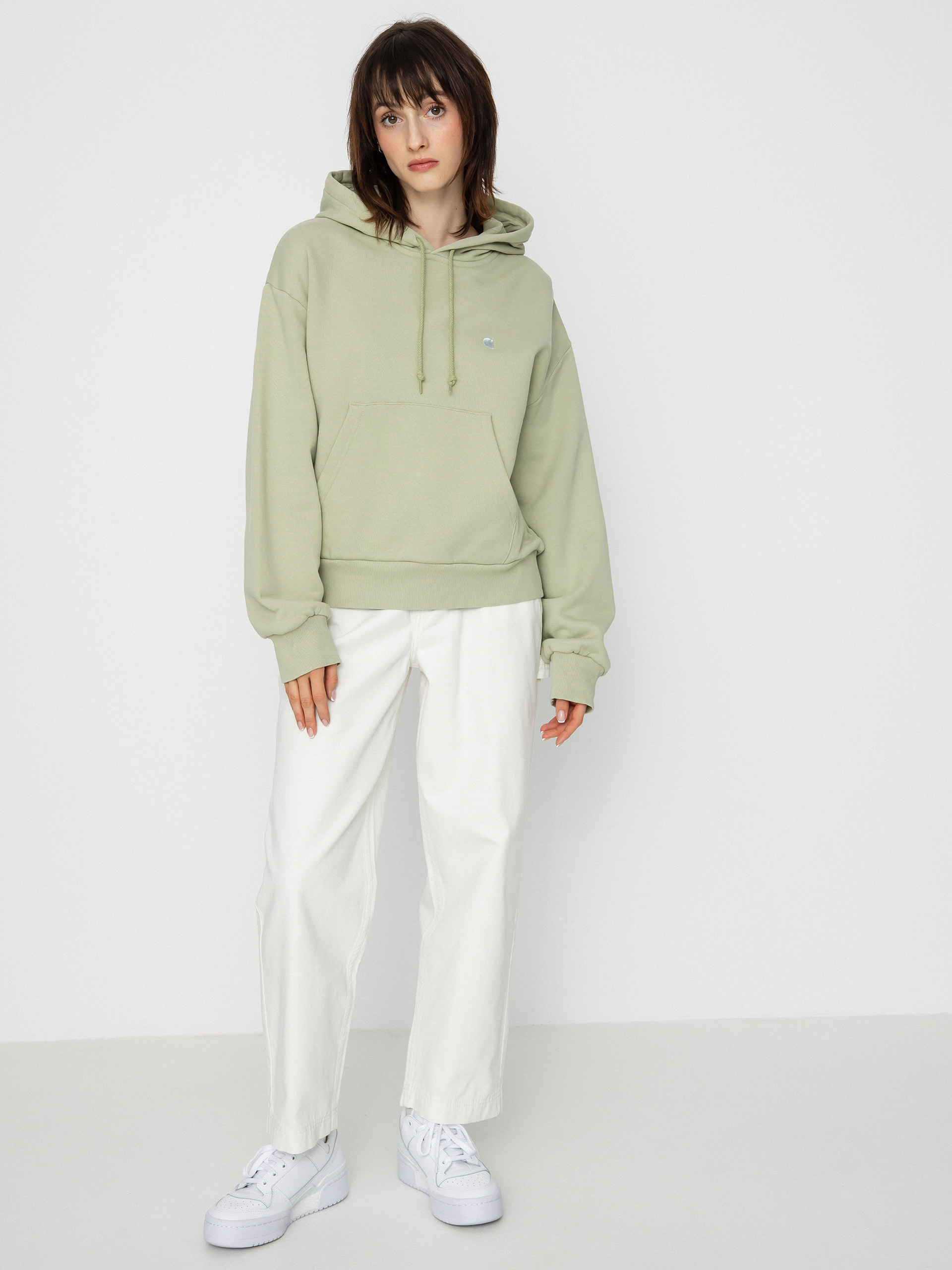 Bluza z kapturem Carhartt WIP Casey HD Wmn (agave/silver)