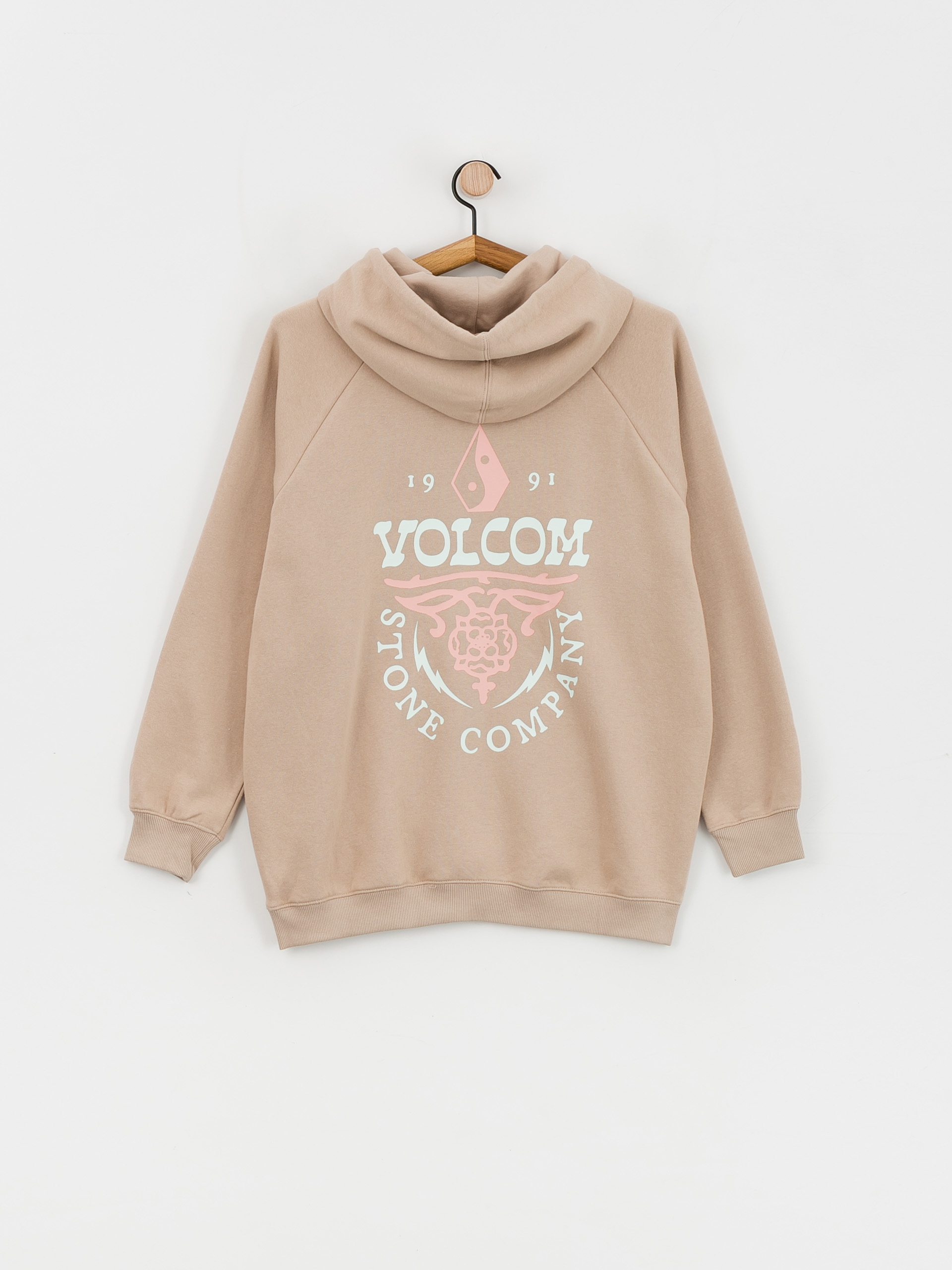 Bluza z kapturem Volcom Truly Stoked Bf HD Wmn (taupe)