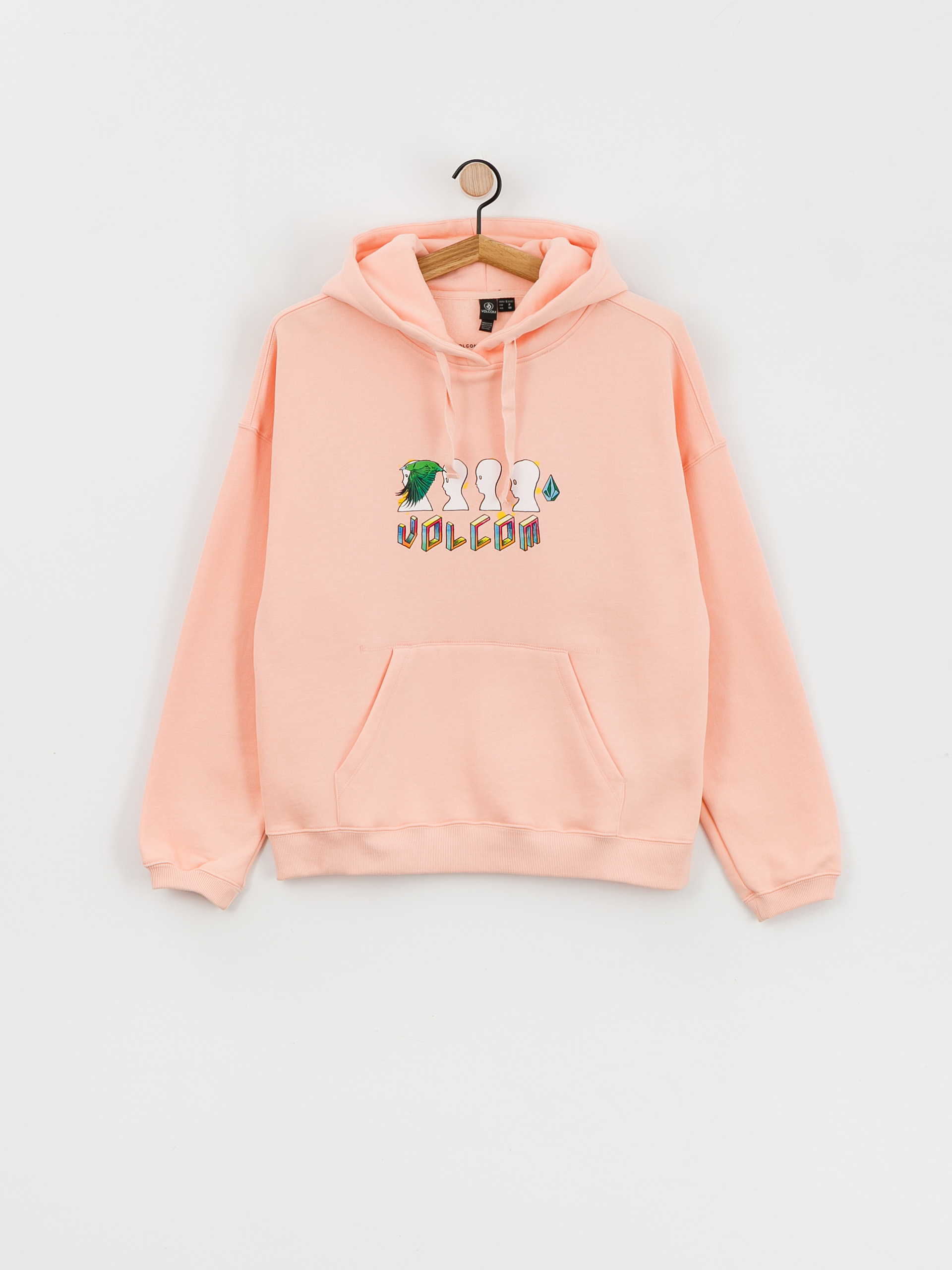 Bluza z kapturem Volcom Fa Ed Merlin Murray HD Wmn (melon)