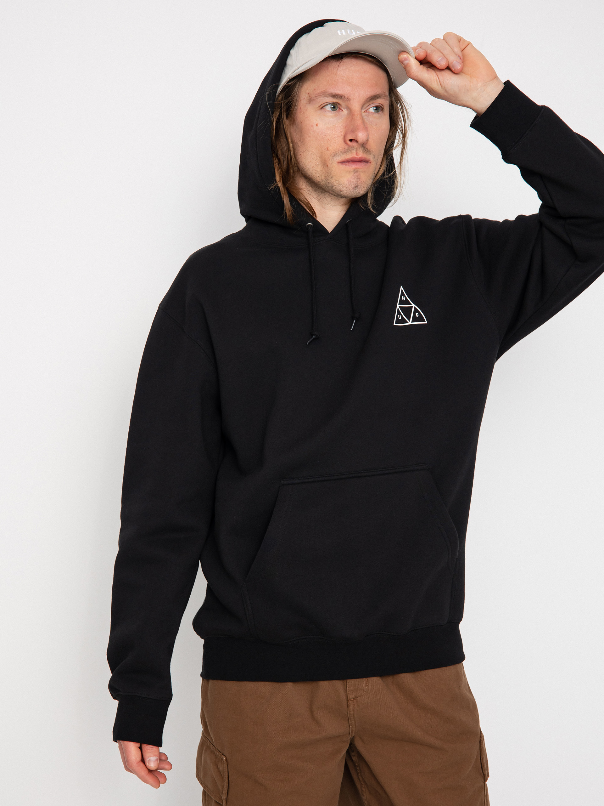 Bluza z kapturem HUF Triple Triangle HD (black)
