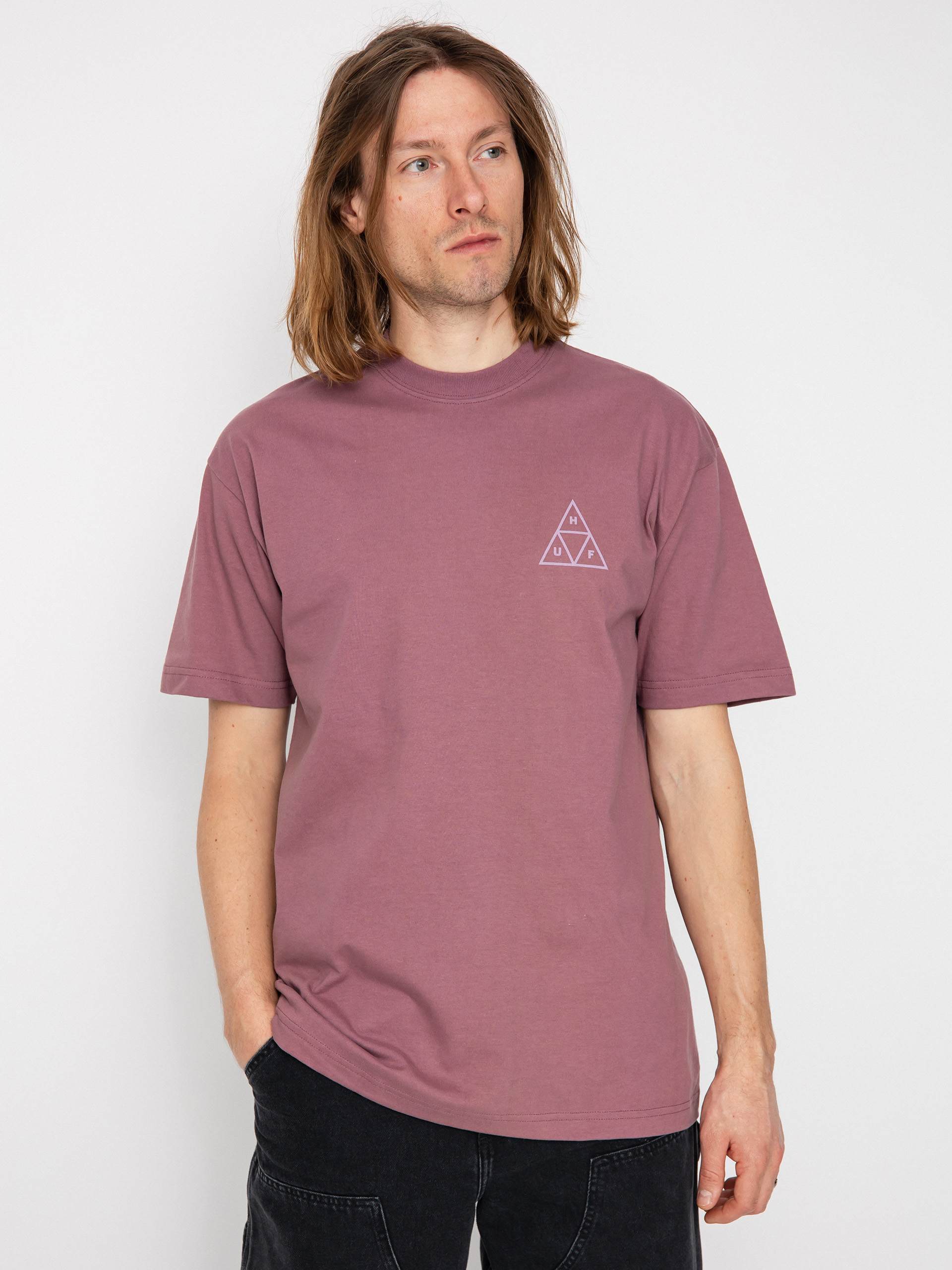 T-shirt HUF Triple Triangle (mauve)