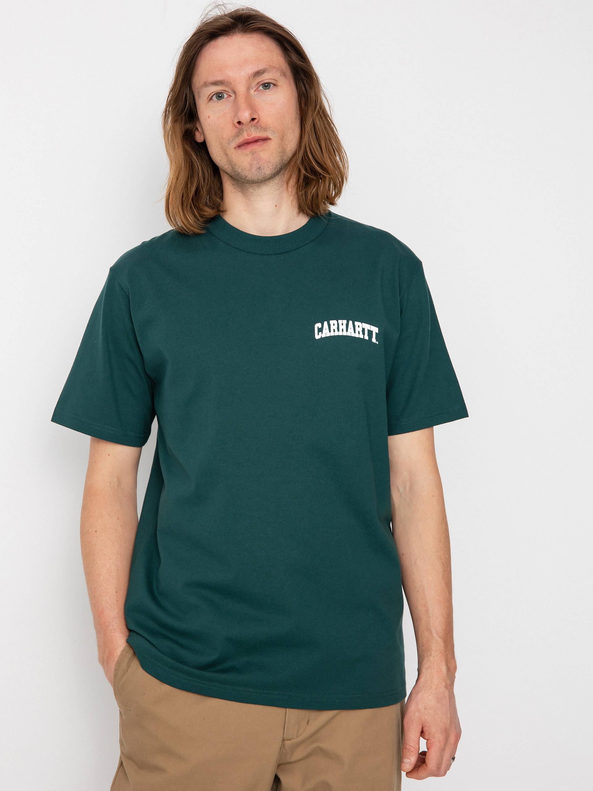 T-shirt Carhartt WIP University Script (botanic/white)