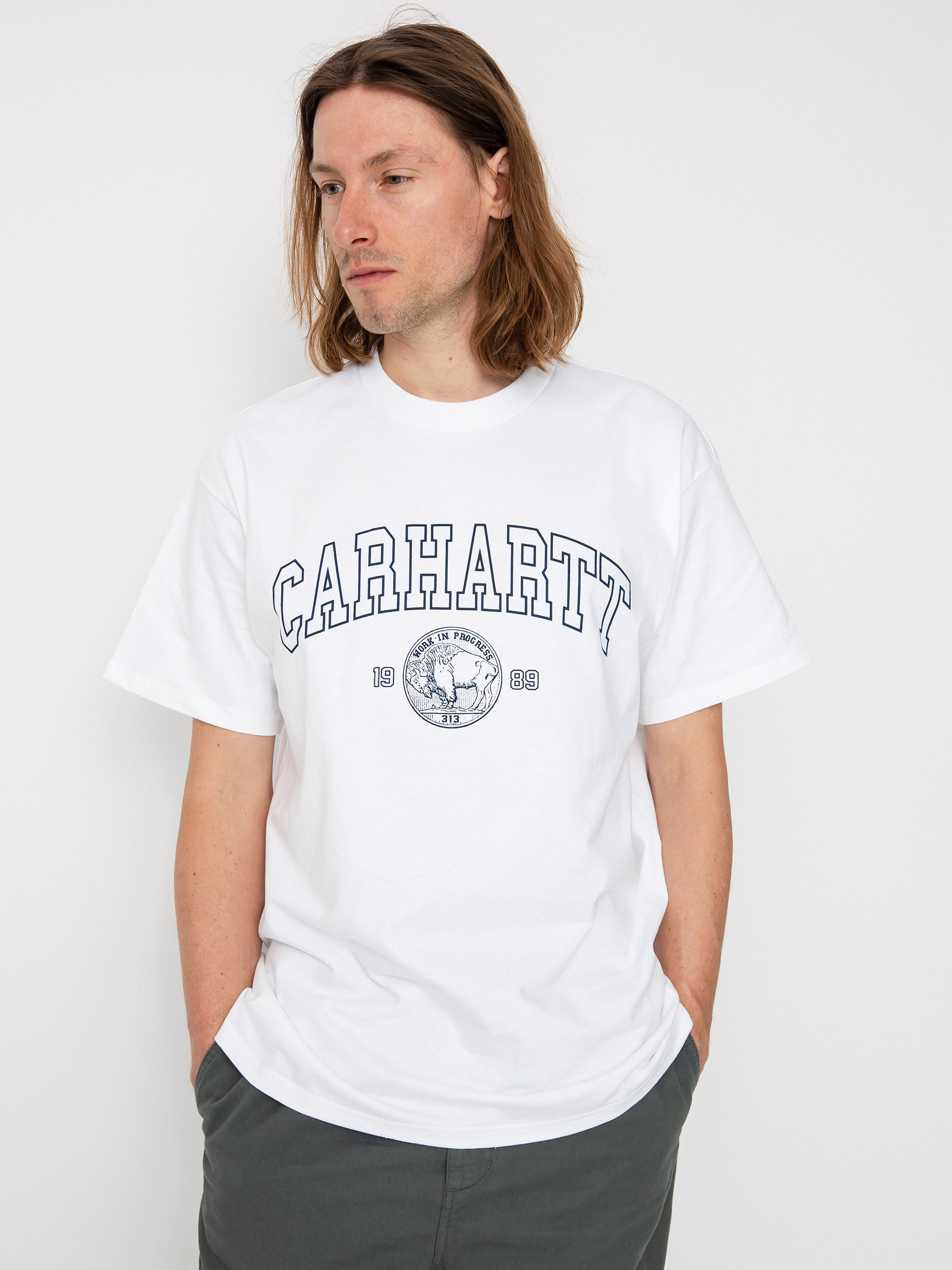 T-shirt Carhartt WIP Coin (white/atom blue)