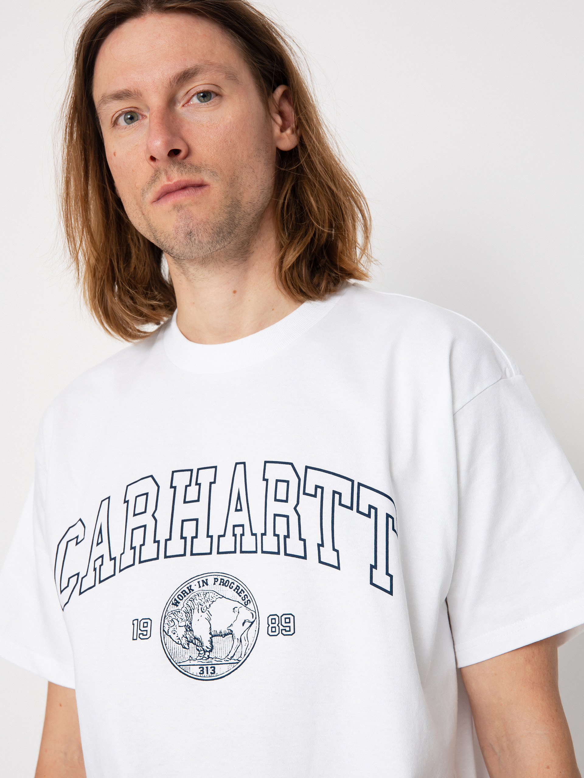 T-shirt Carhartt WIP Coin (white/atom blue)