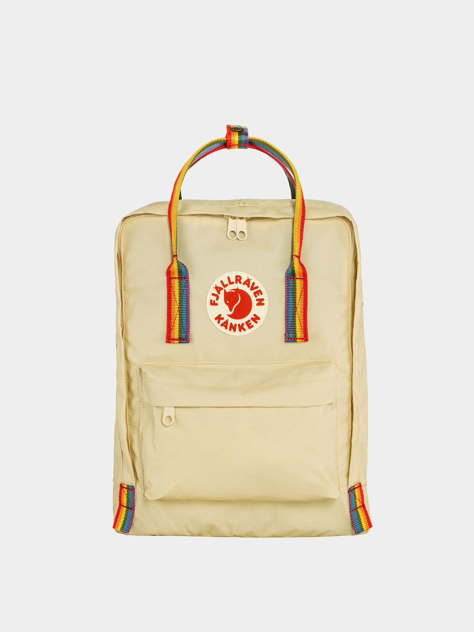 ranan　7月① Plecak Fjallraven Kanken Rainbow - żółty (light oak-rainbow
