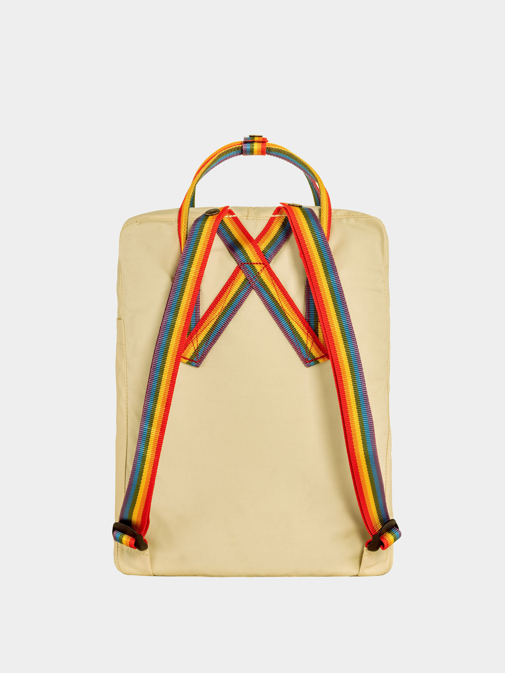 Plecak Fjallraven Kanken Rainbow - żółty (light oak-rainbow