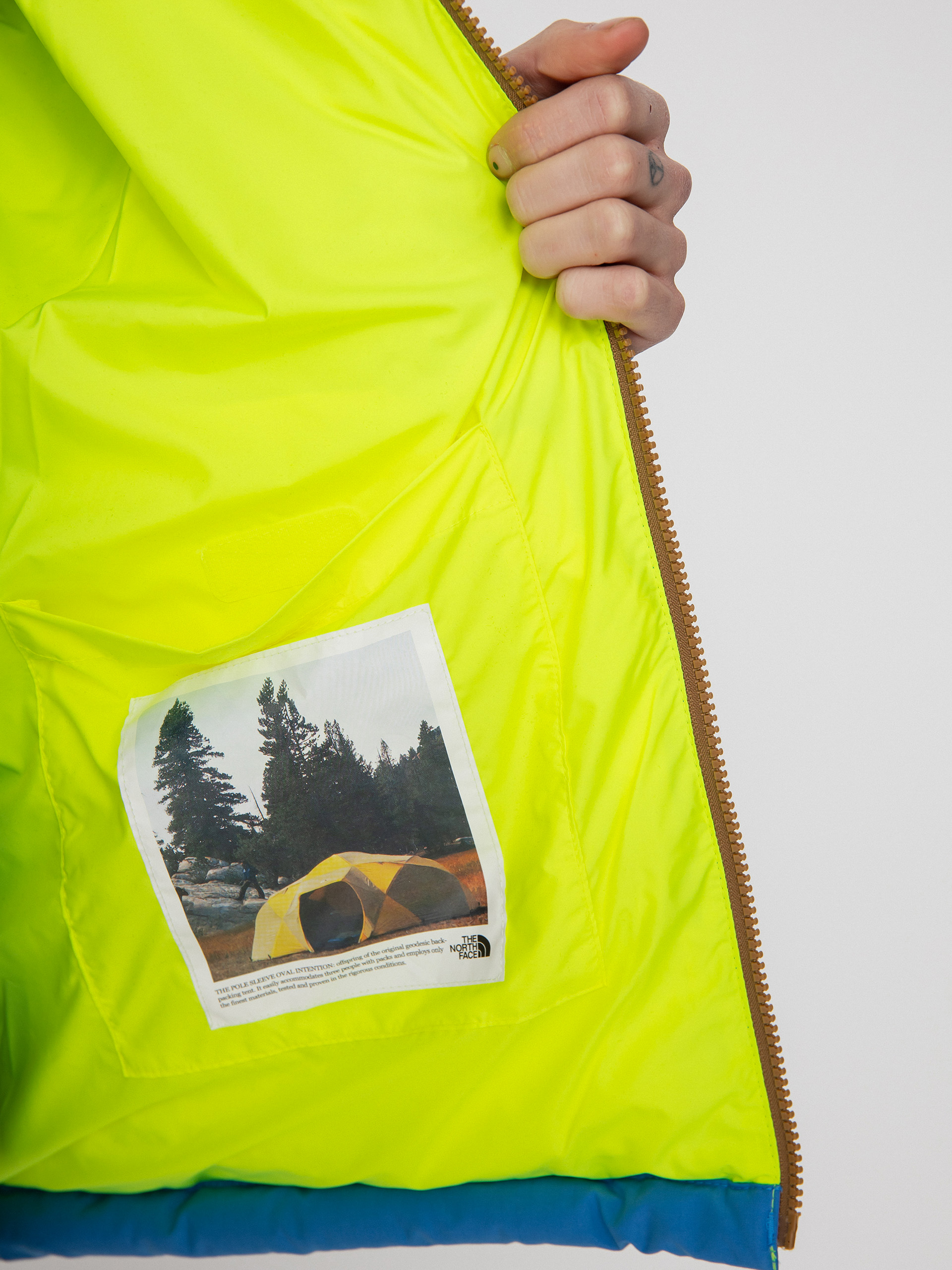 Kurtka The North Face 92 Low-Fi Hi-Tek Nuptse (super sonic blue/utility brown)