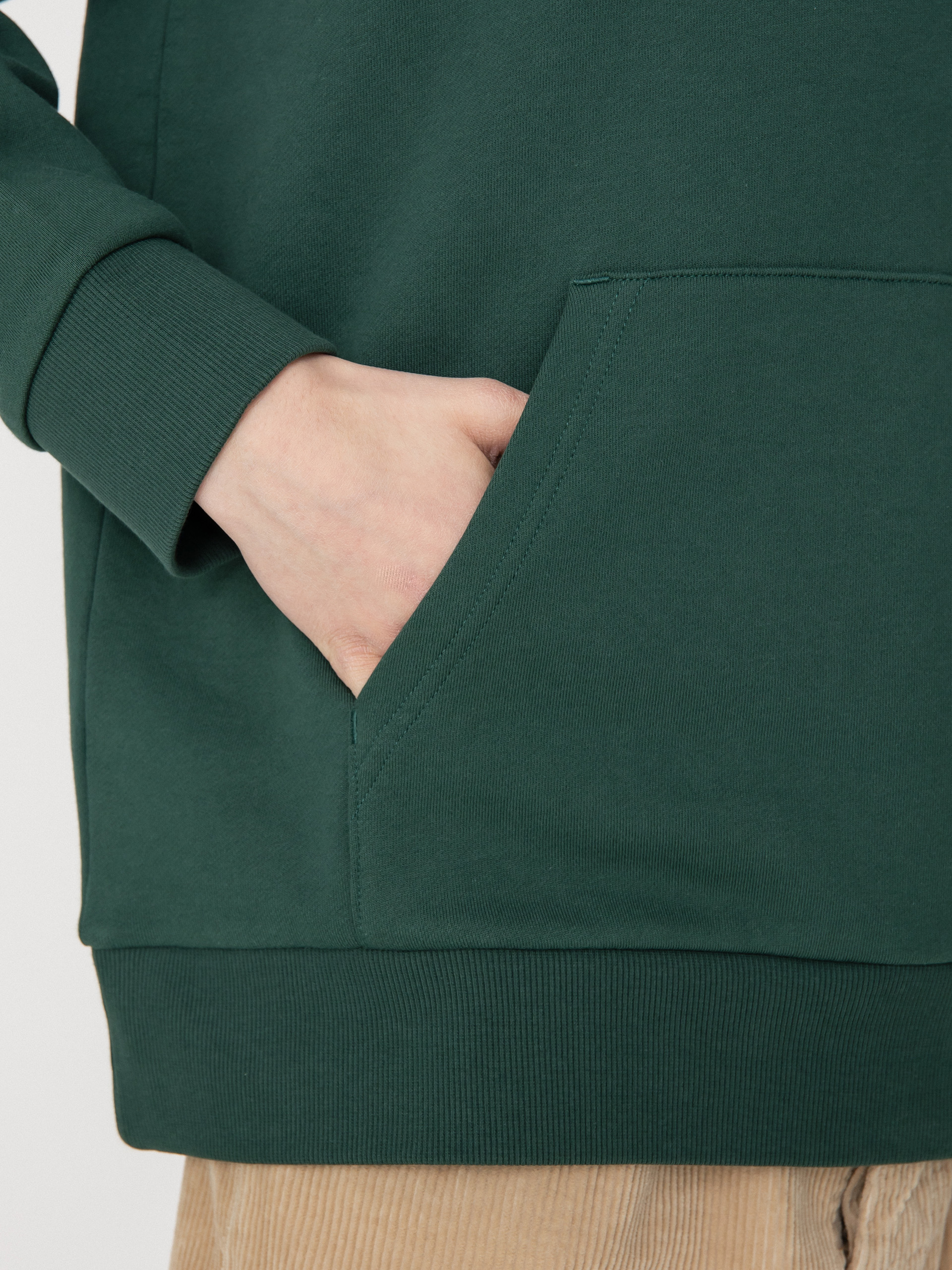 Bluza z kapturem Carhartt WIP Script Embroidery HD (treehouse/white)