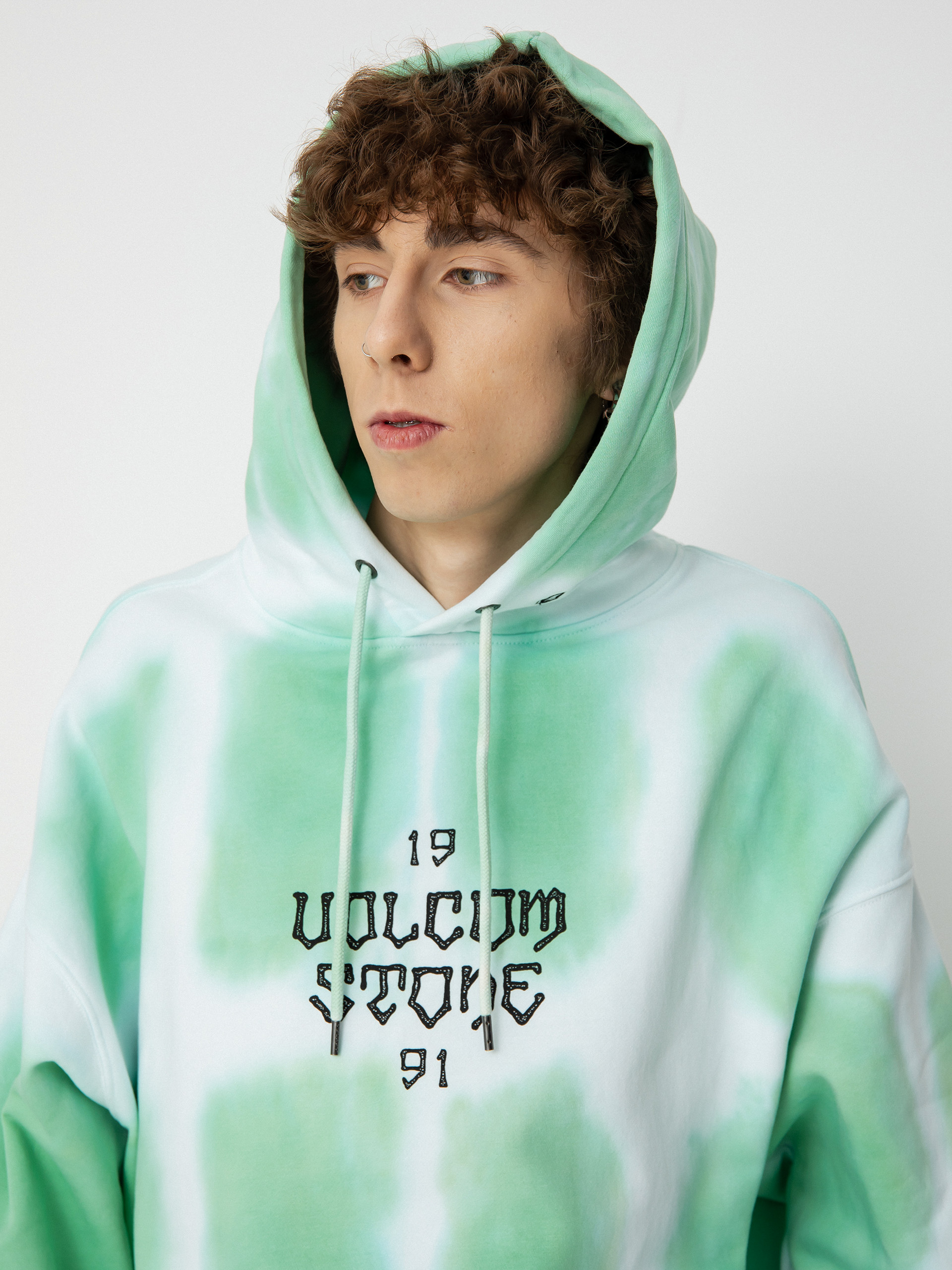 Bluza z kapturem Volcom Trippin Dye HD (bottle green)