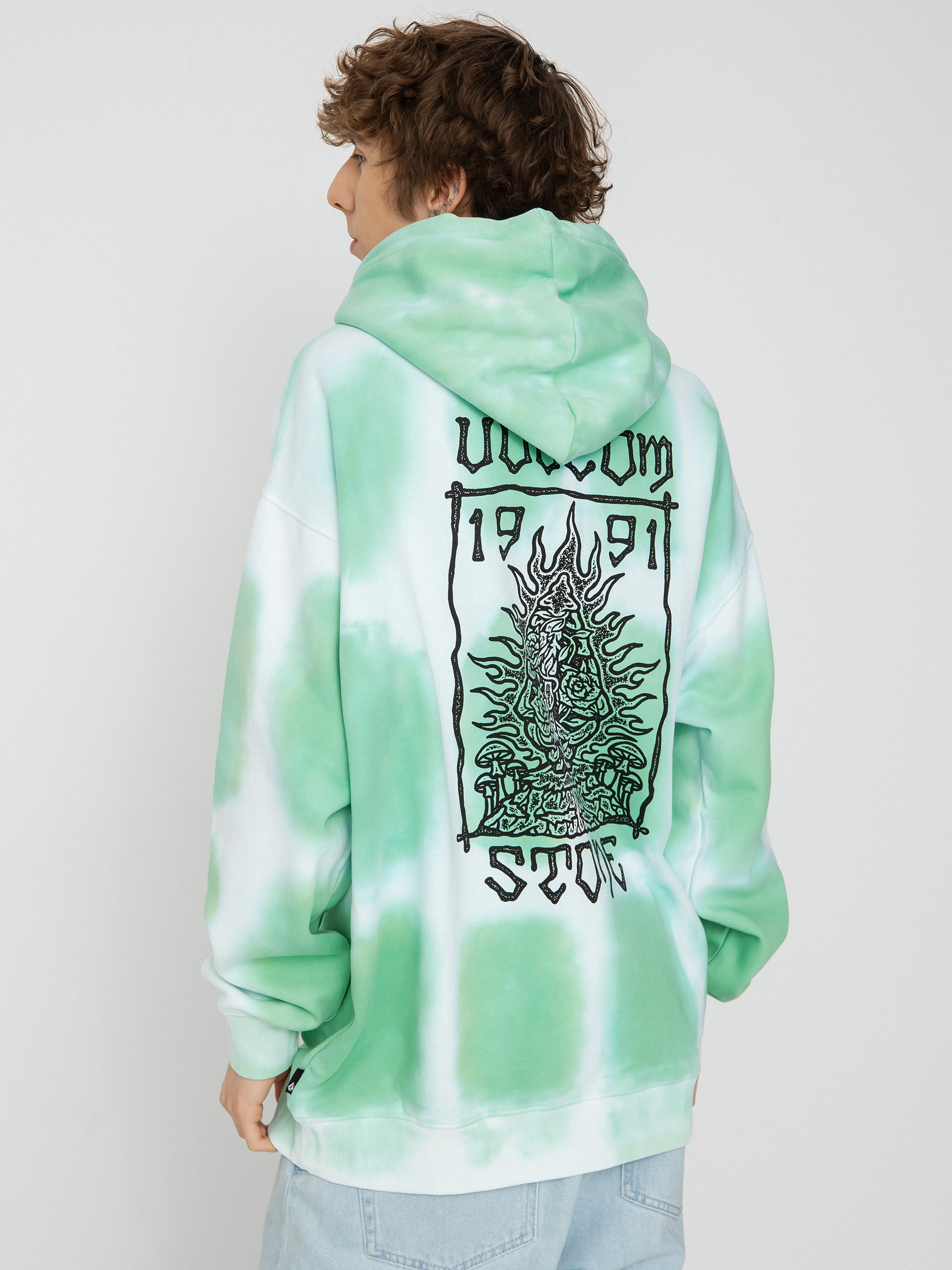 Bluza z kapturem Volcom Trippin Dye HD (bottle green)
