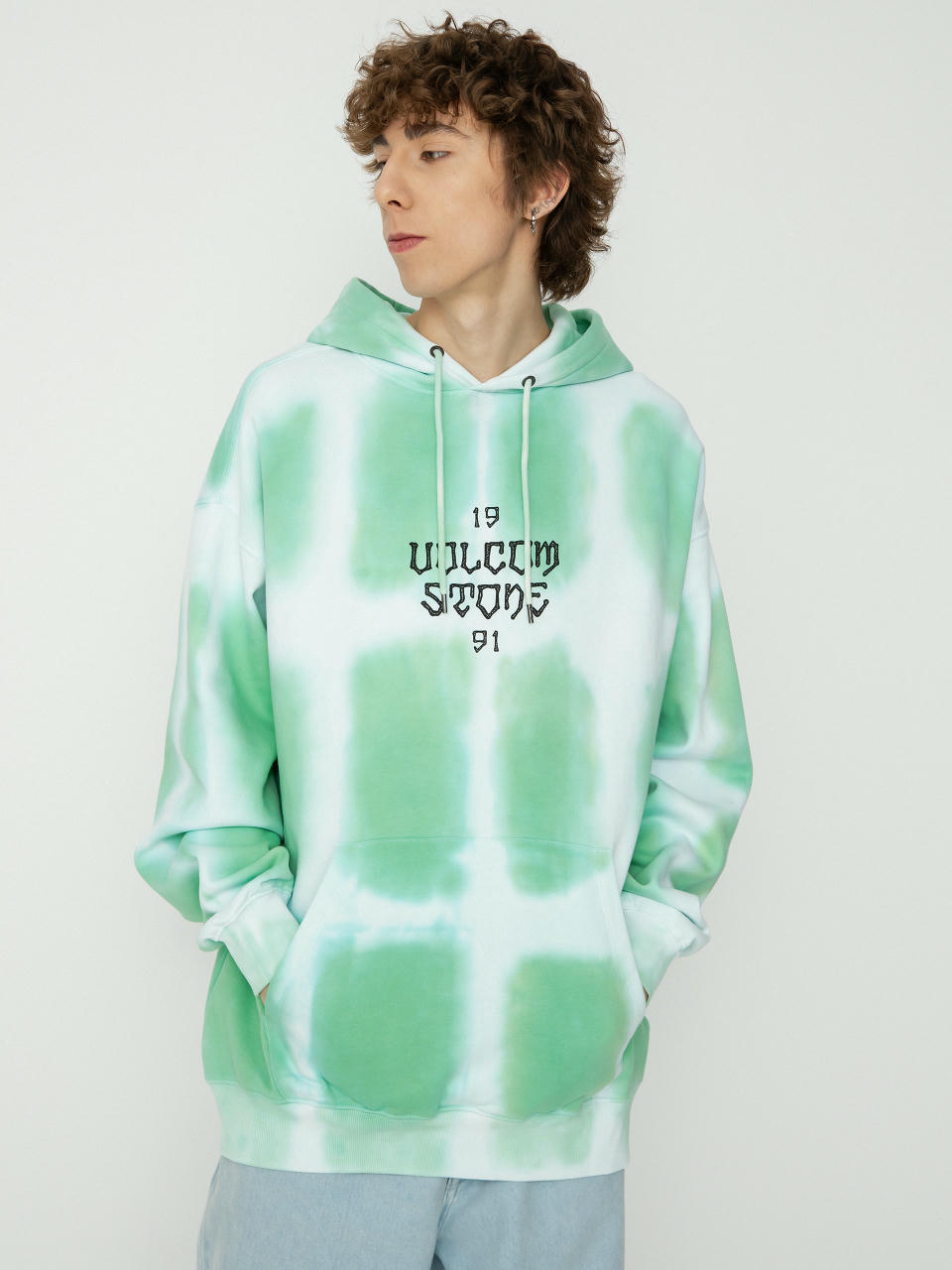 Bluza z kapturem Volcom Trippin Dye HD (bottle green)