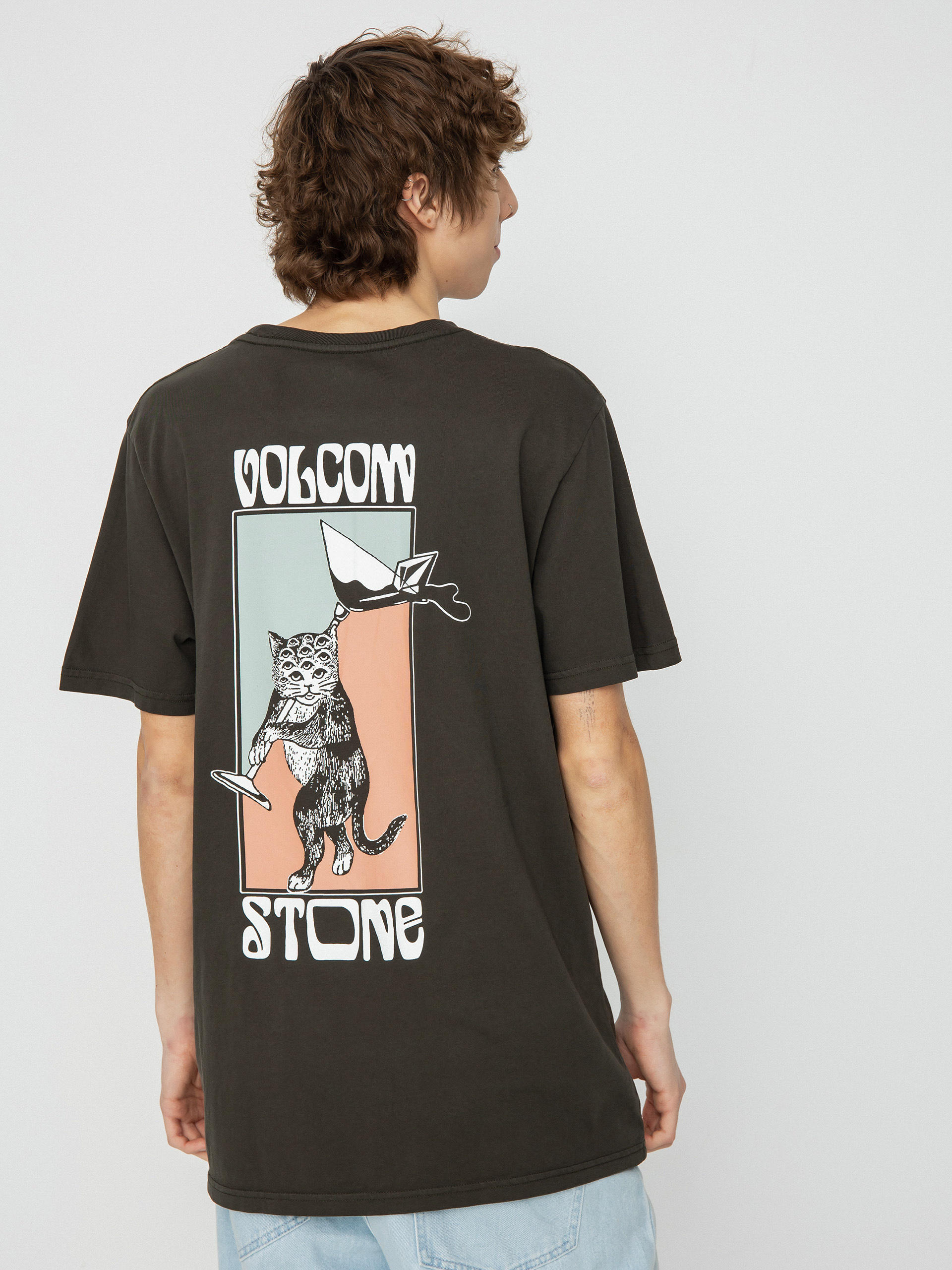 T-shirt Volcom Feline (rinsed black)