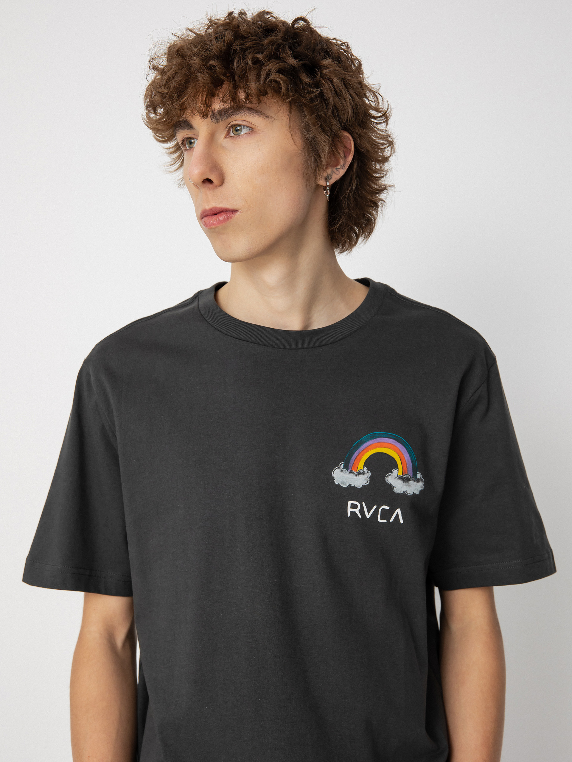 T-shirt RVCA Rainbow Connection (pirate black)