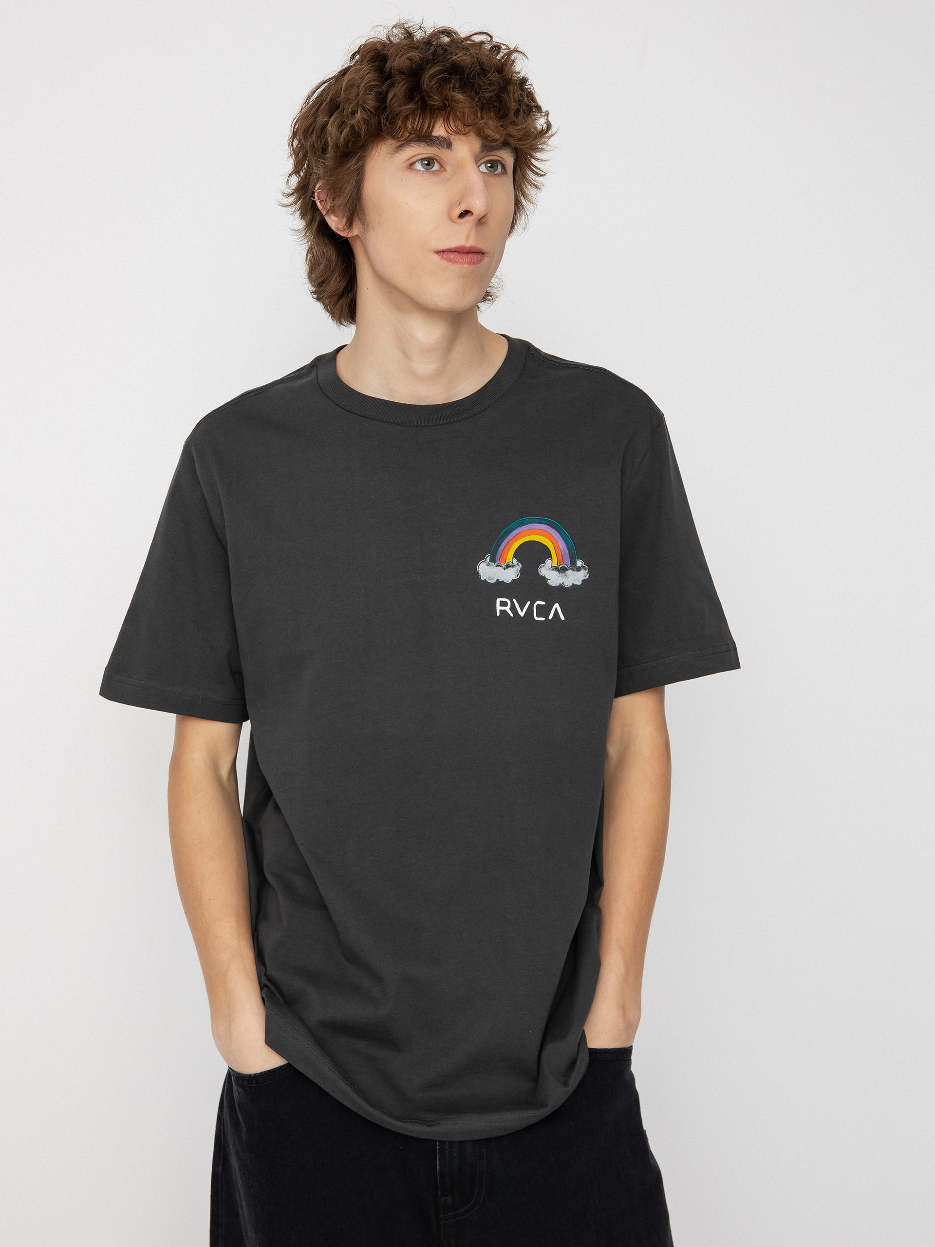 T-shirt RVCA Rainbow Connection (pirate black)