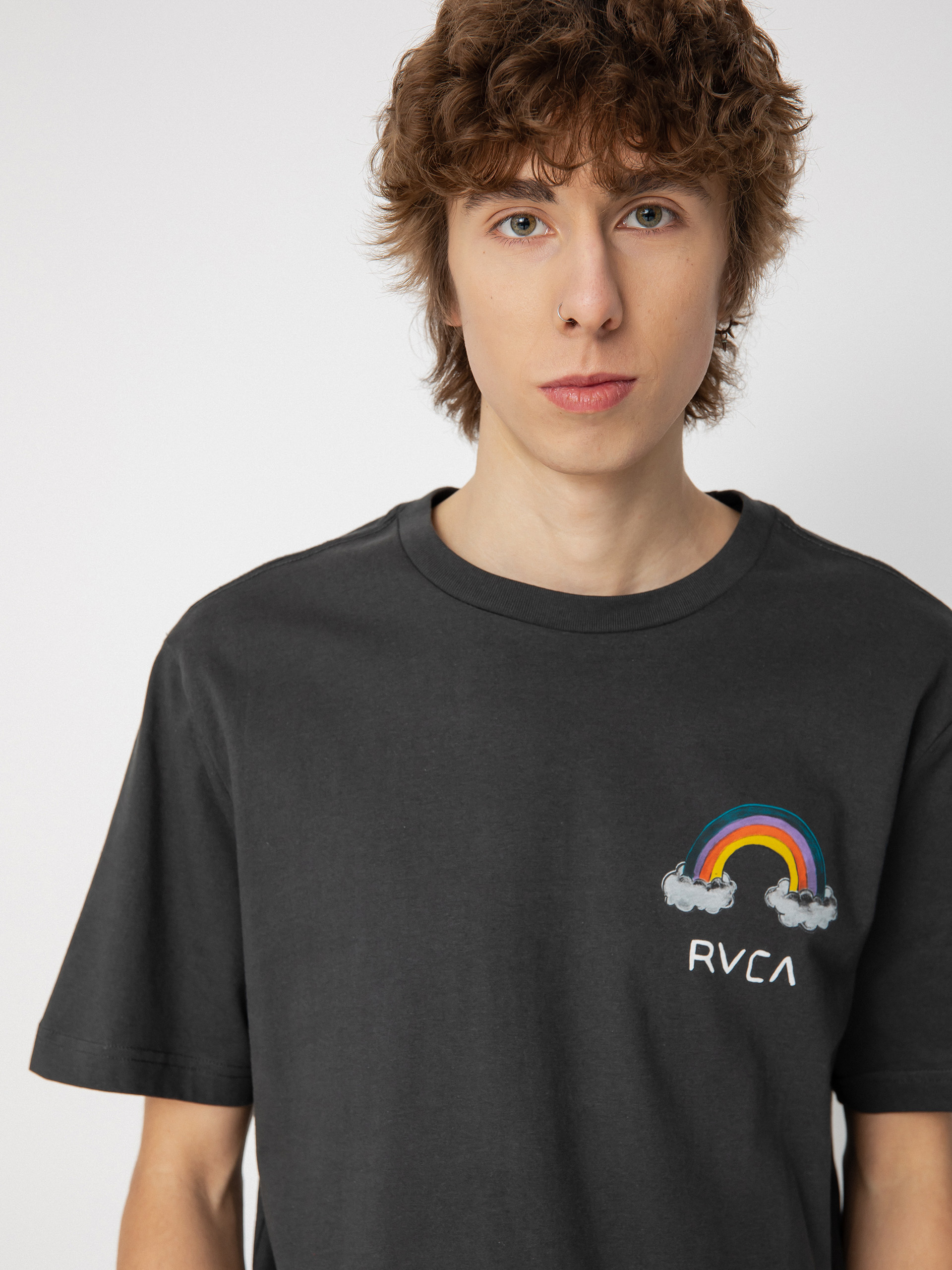 T-shirt RVCA Rainbow Connection (pirate black)