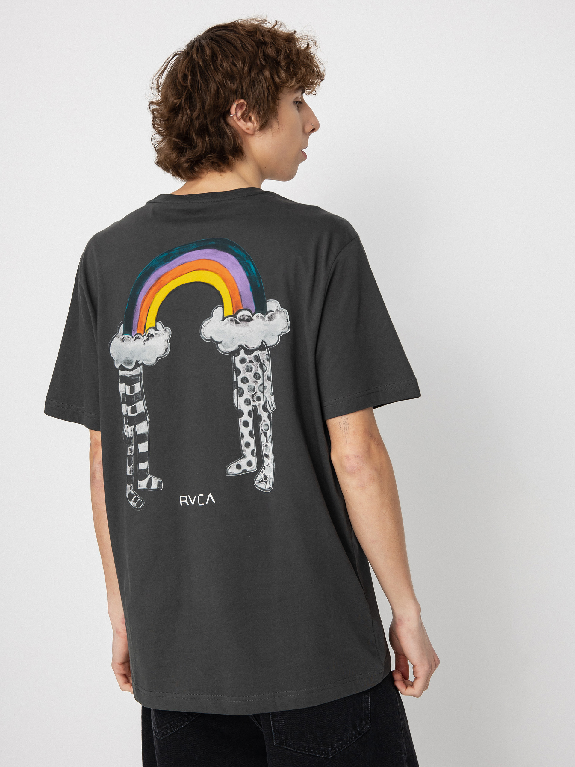 T-shirt RVCA Rainbow Connection (pirate black)