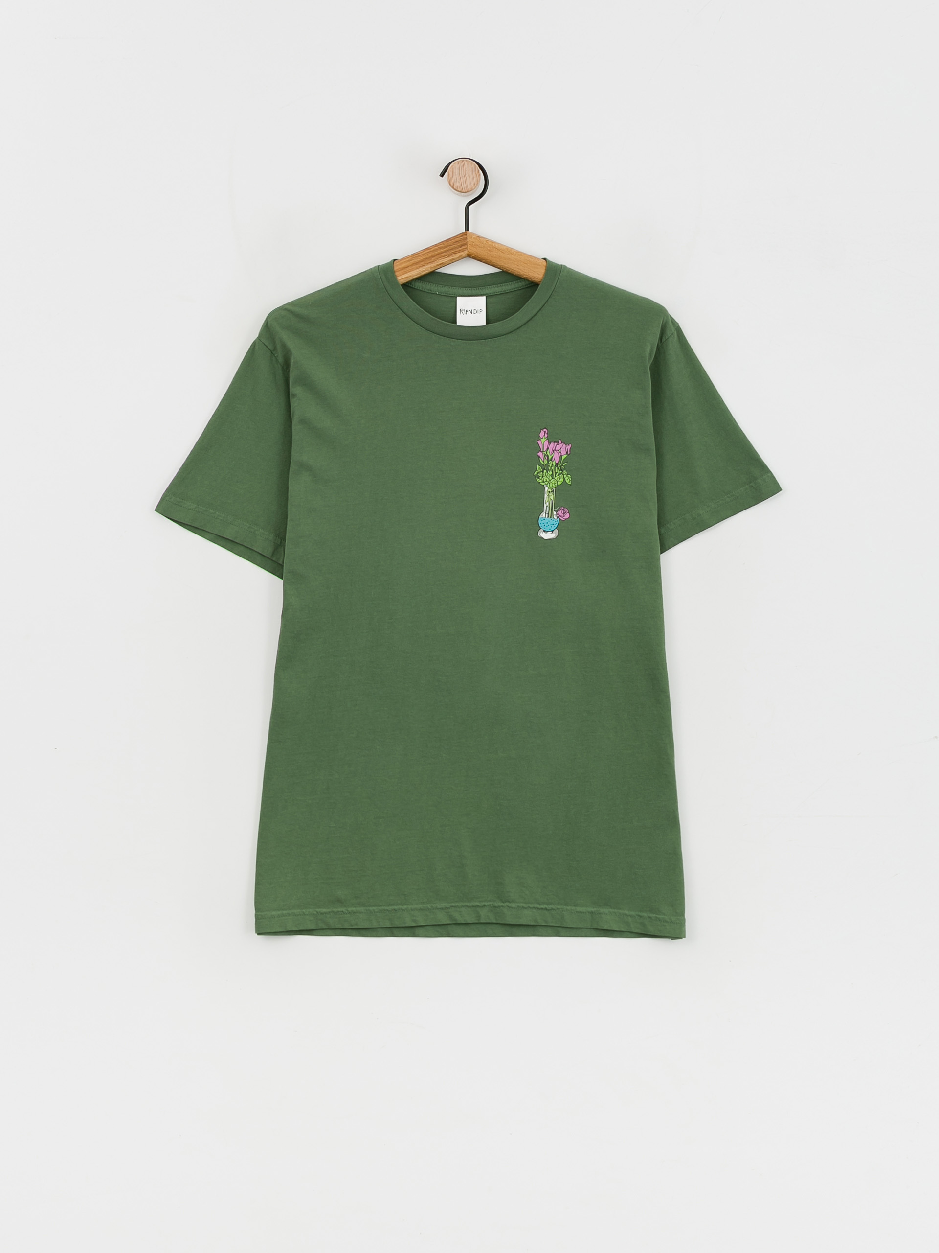 T-shirt RipNDip Flower Vase (olive)