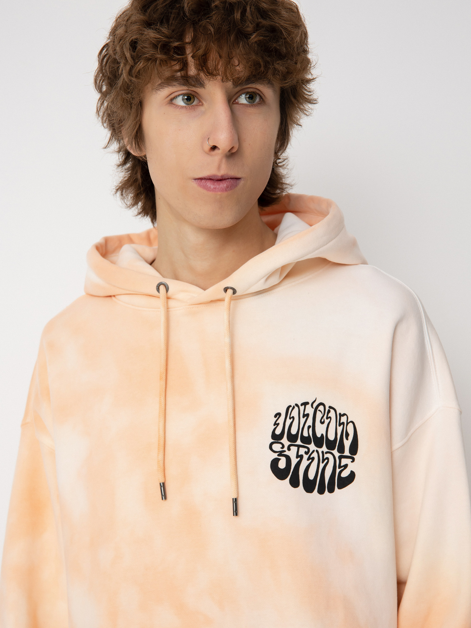 Bluza z kapturem Volcom Trippin Dye HD (peach bud)