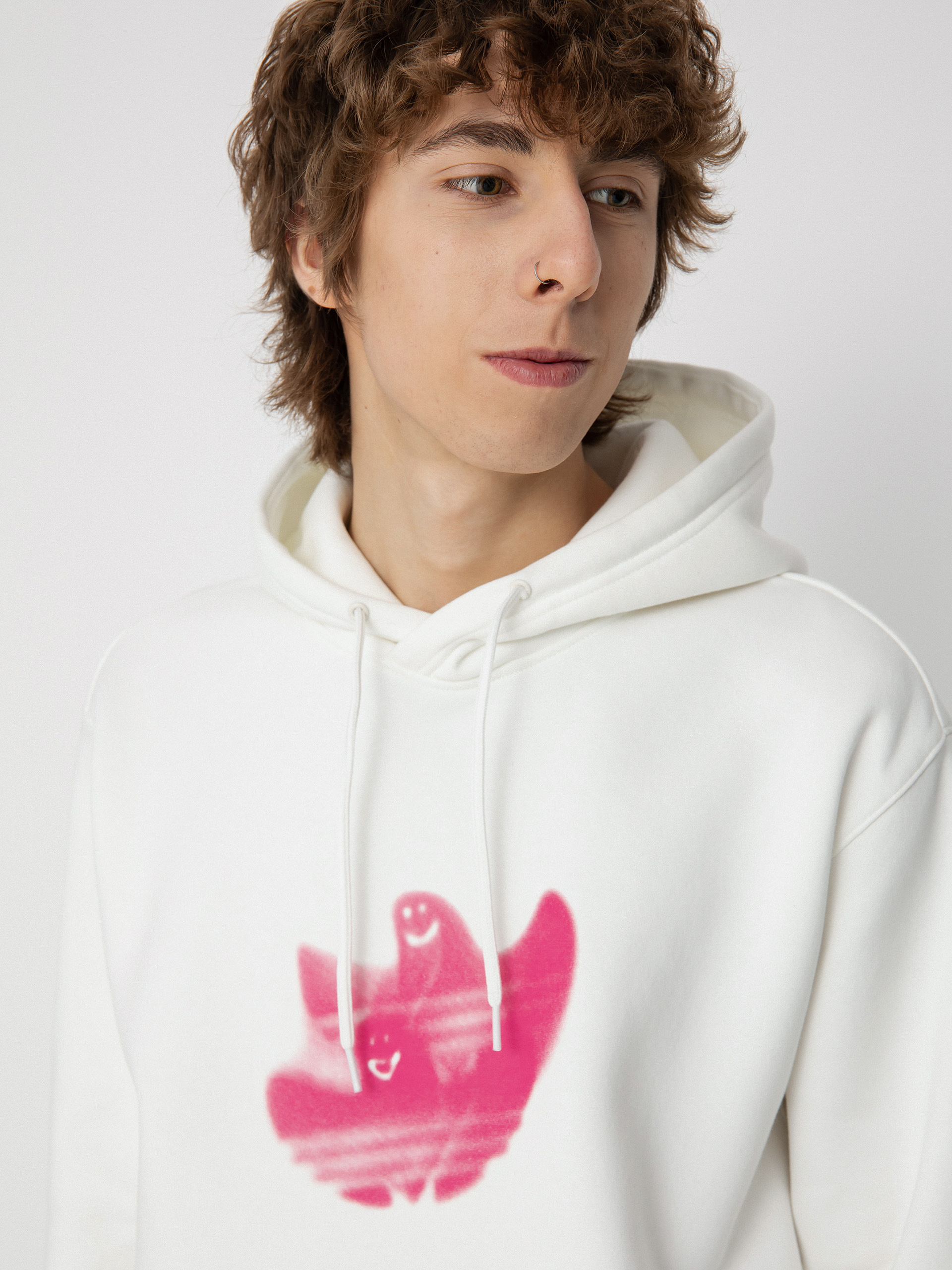 Bluza z kapturem adidas Shmoo Logo HD (cwhite/prefuc)