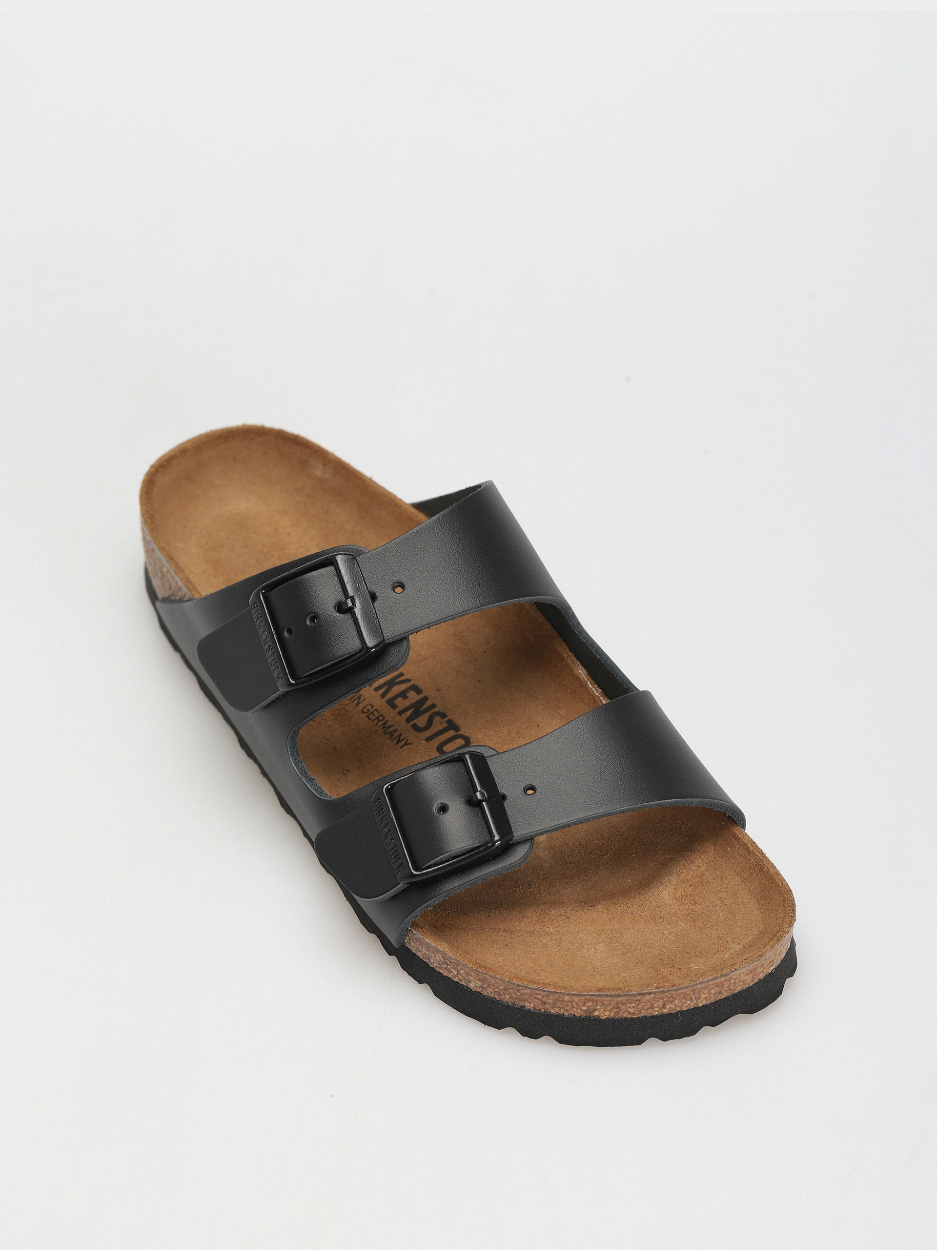 Klapki Birkenstock Arizona Natural Leather Narrow Wmn (black)