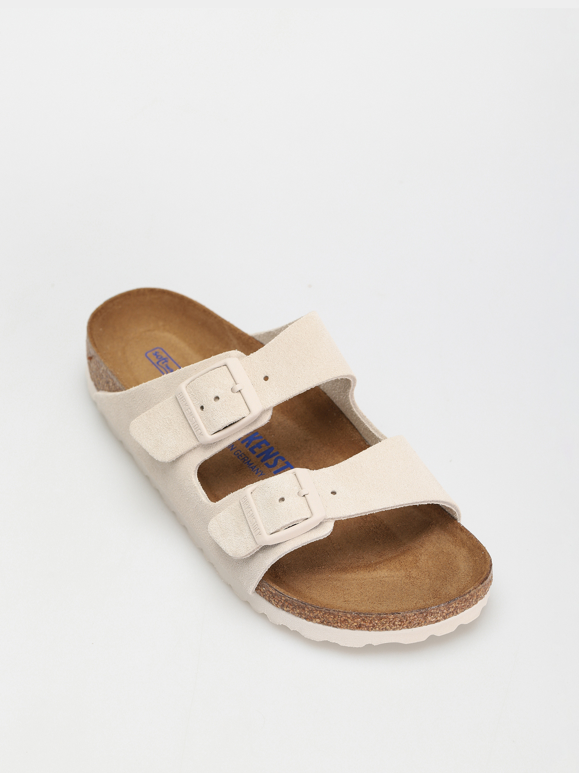 Klapki Birkenstock Arizona Suede Narrow Wmn (antique white)