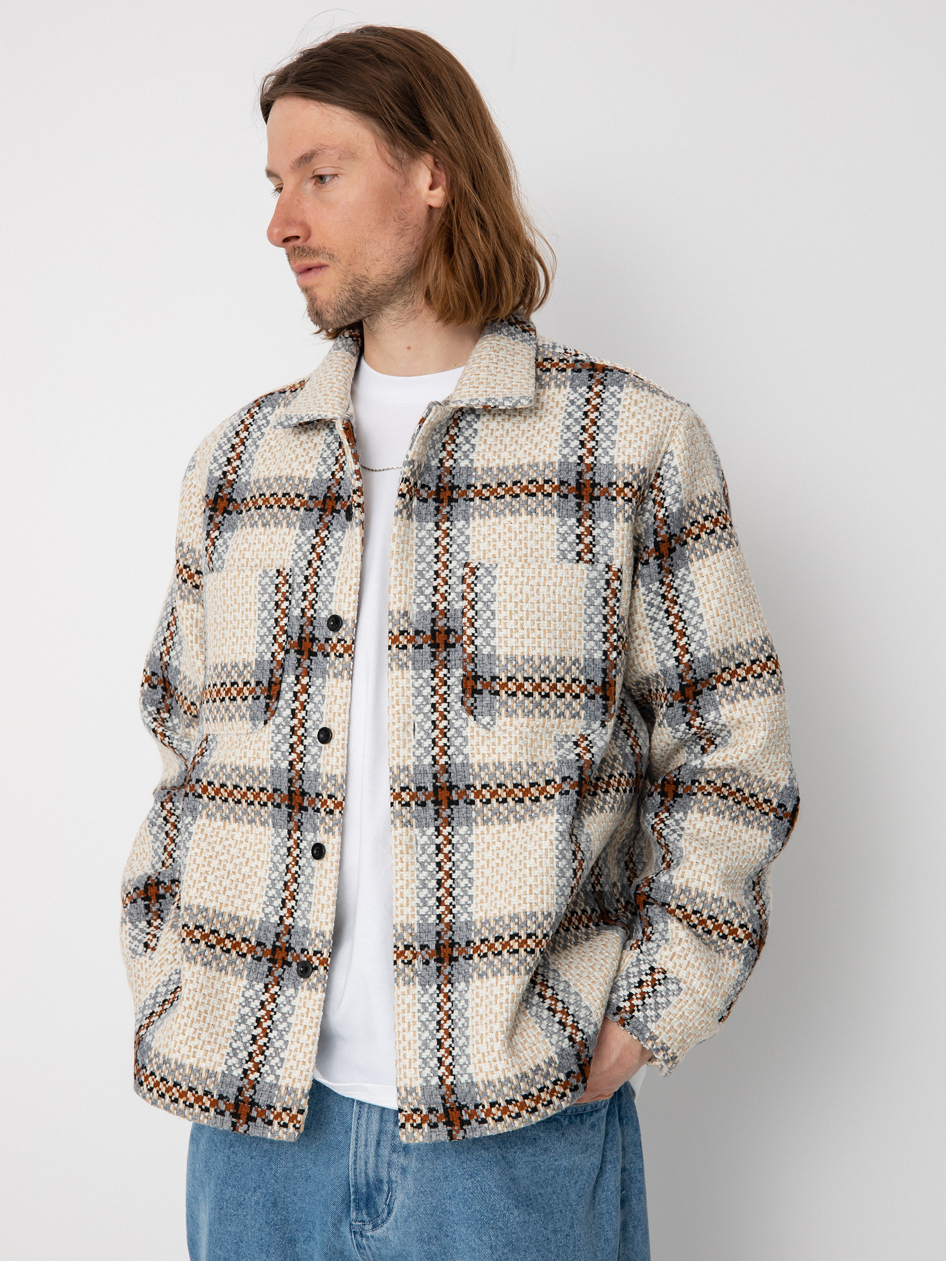 Kurtka OBEY District (irish cream multi)