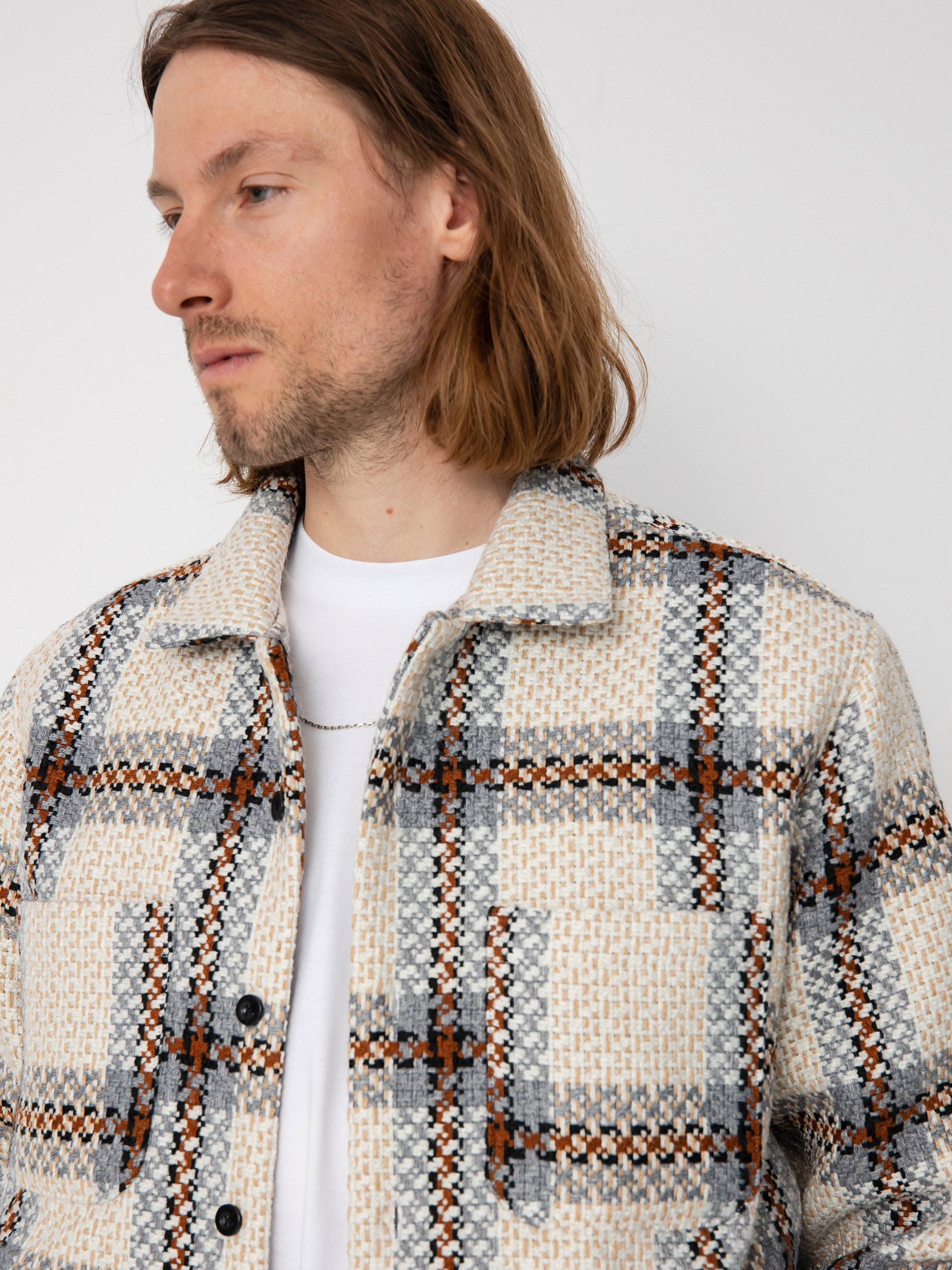 Kurtka OBEY District (irish cream multi)