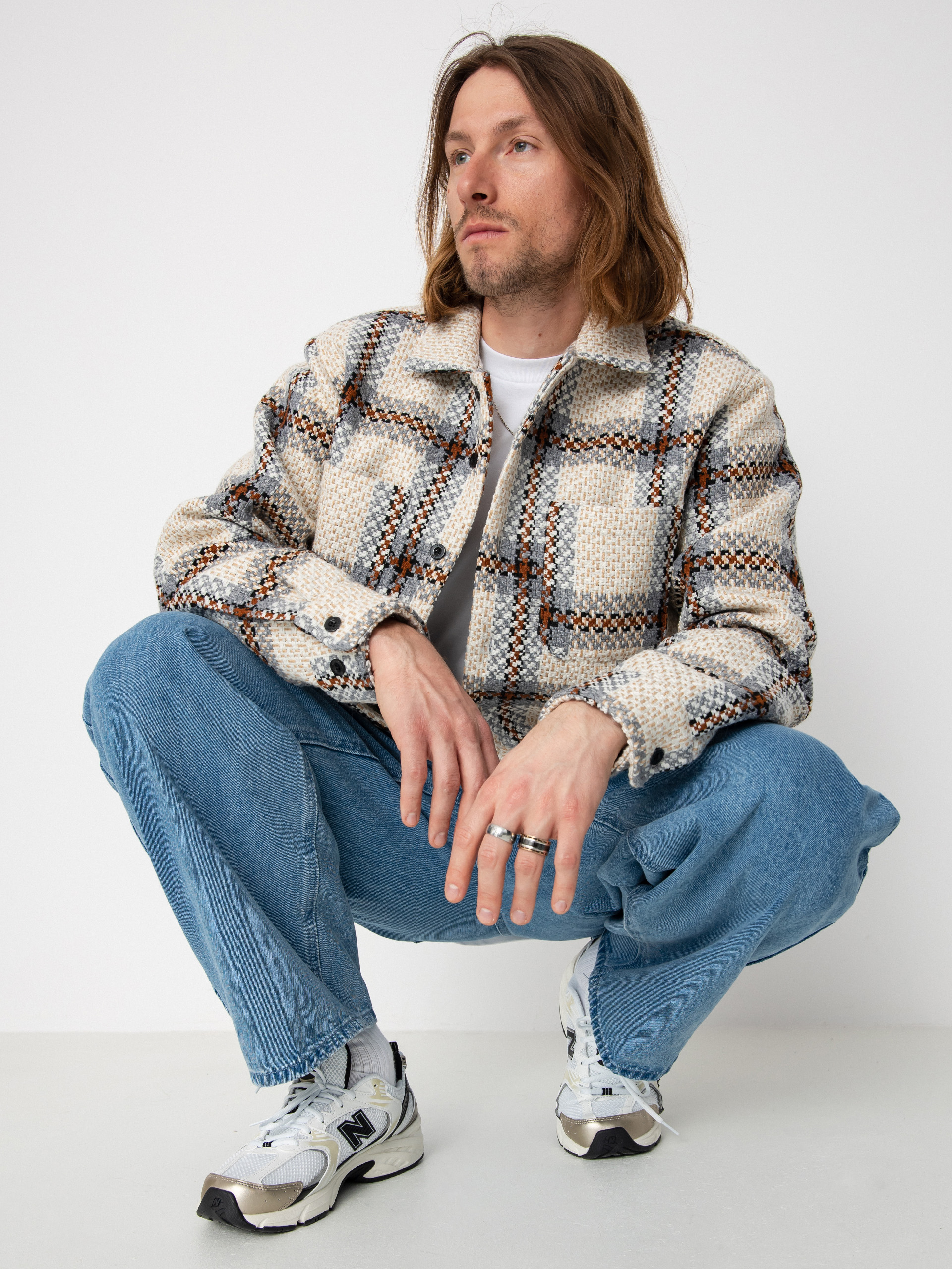 Kurtka OBEY District (irish cream multi)