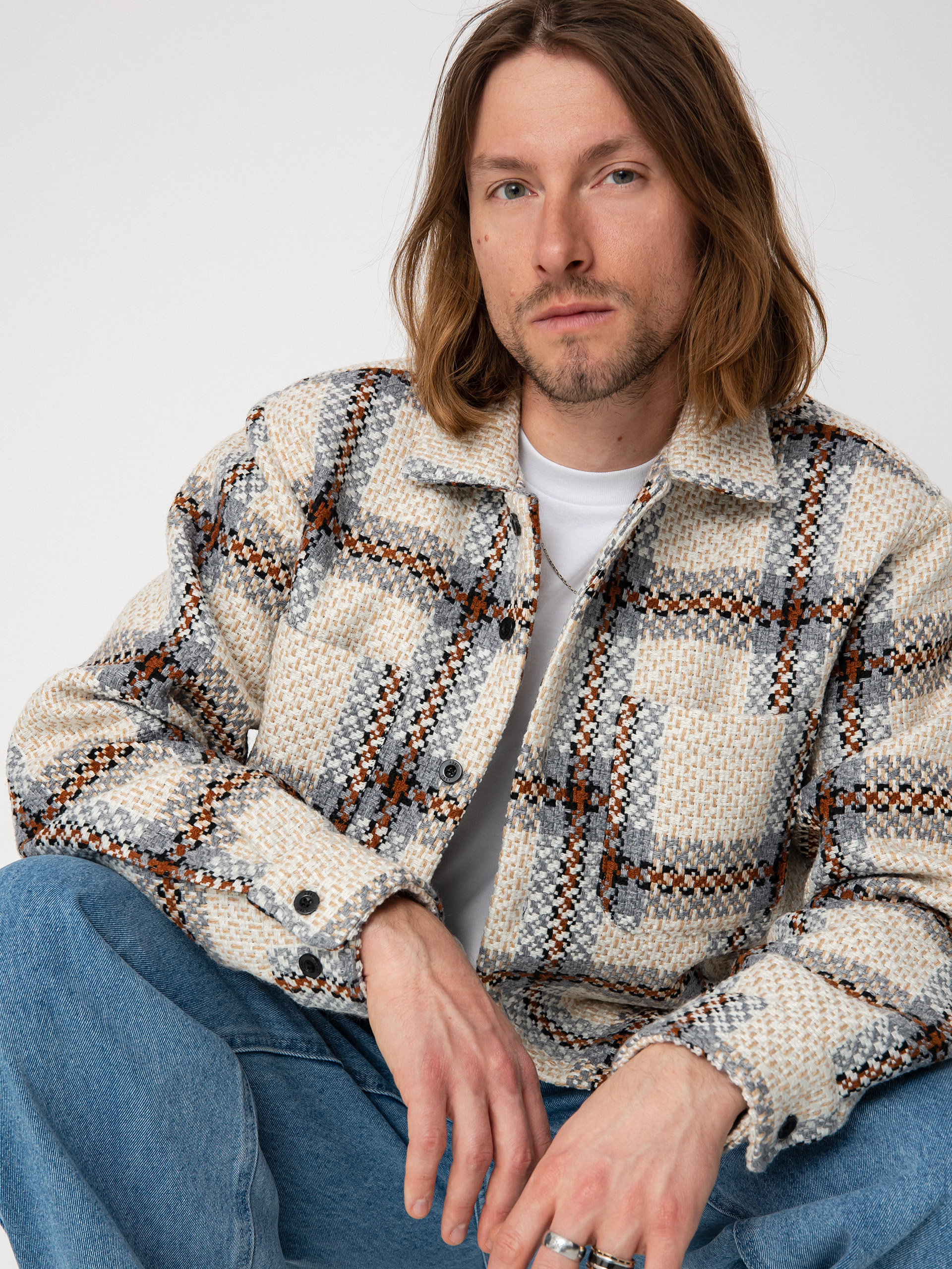 Kurtka OBEY District (irish cream multi)