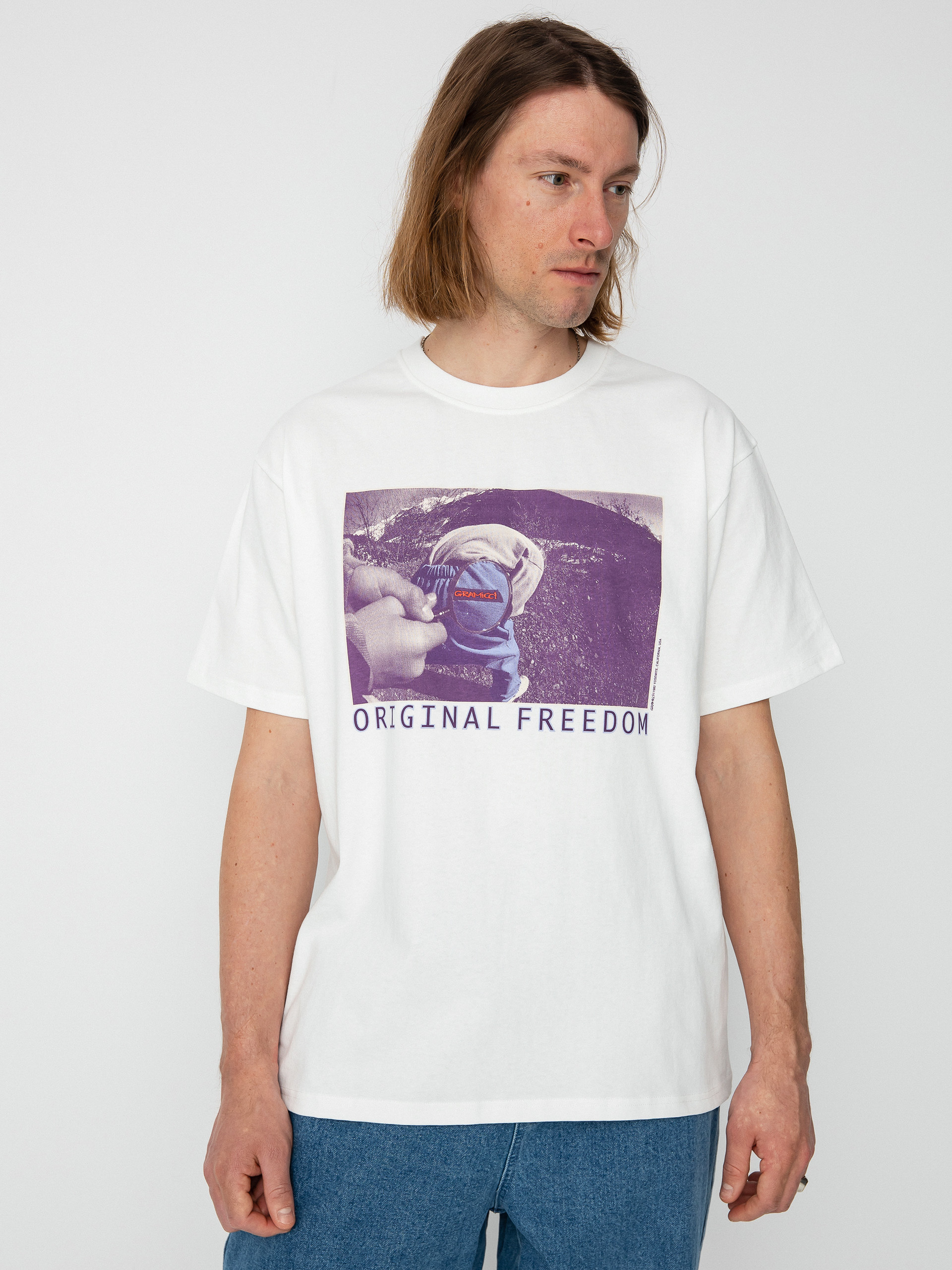 【関税込み】Gramicci ホワイト Original Freedom Tシャツ Gramicci-G4FU-