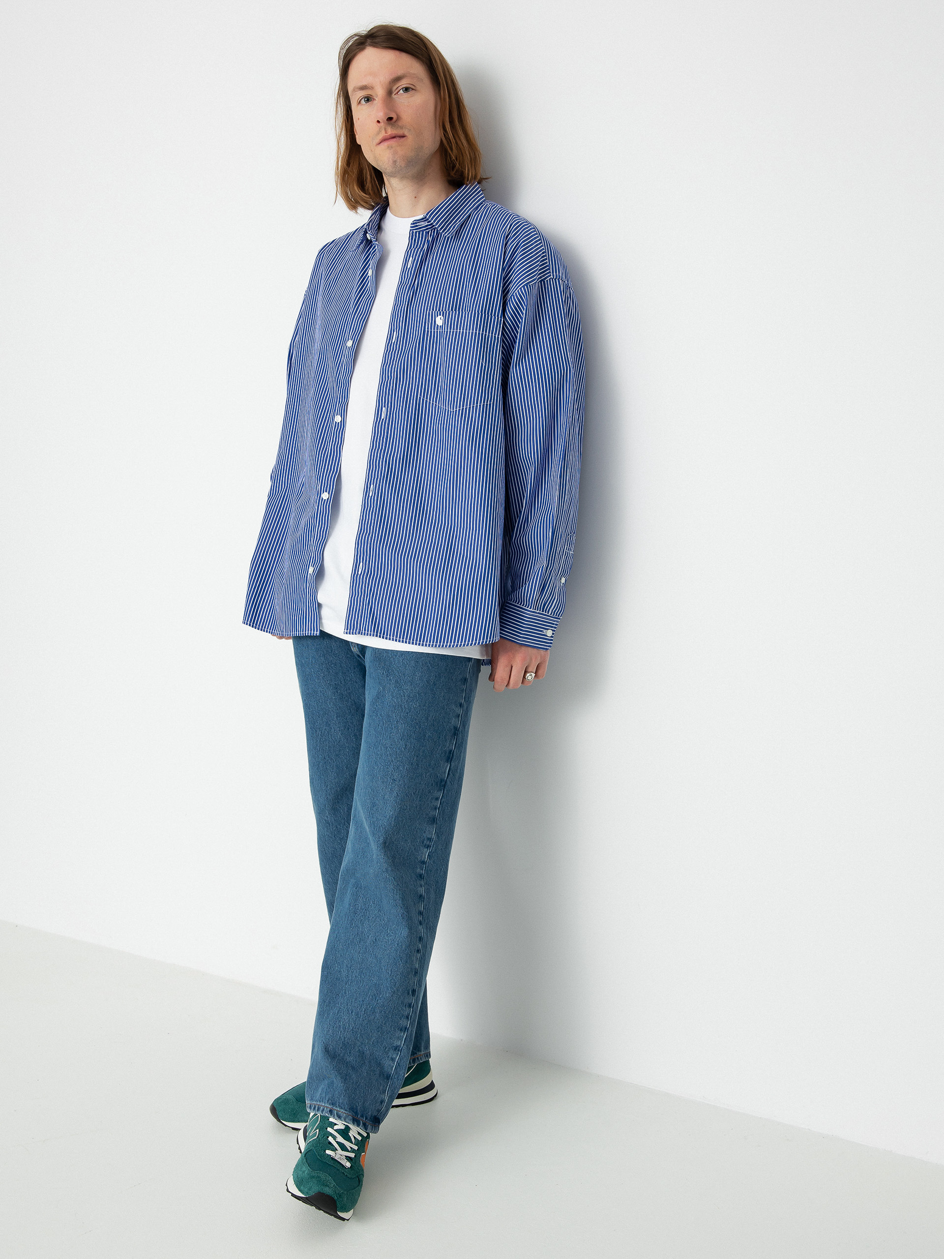 Koszula Carhartt WIP Drake (drake stripe lazurite/white)