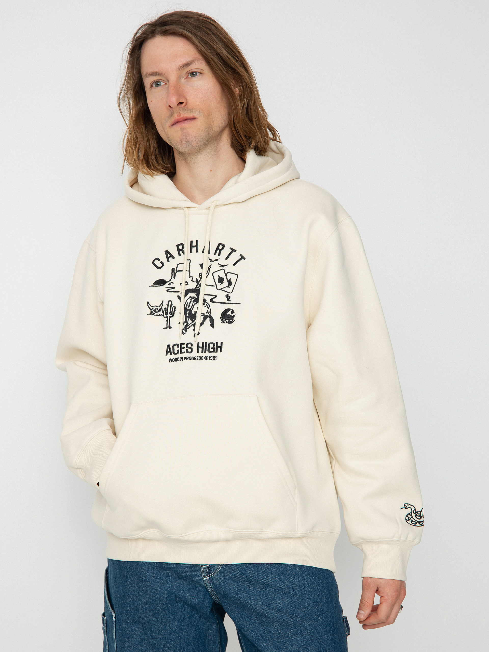 Bluza z kapturem Carhartt WIP Souvenir Valley HD (natural/black)