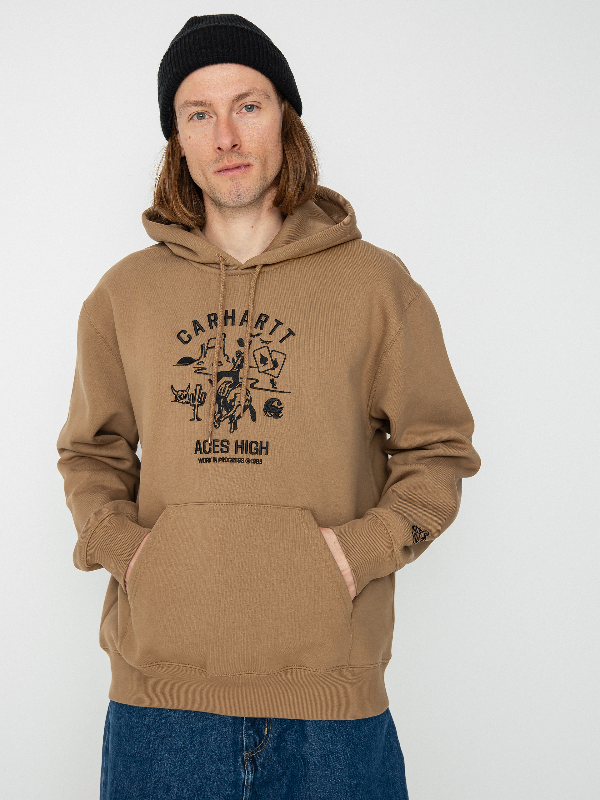 Bluza z kapturem Carhartt WIP Souvenir Valley HD (buffalo/black)