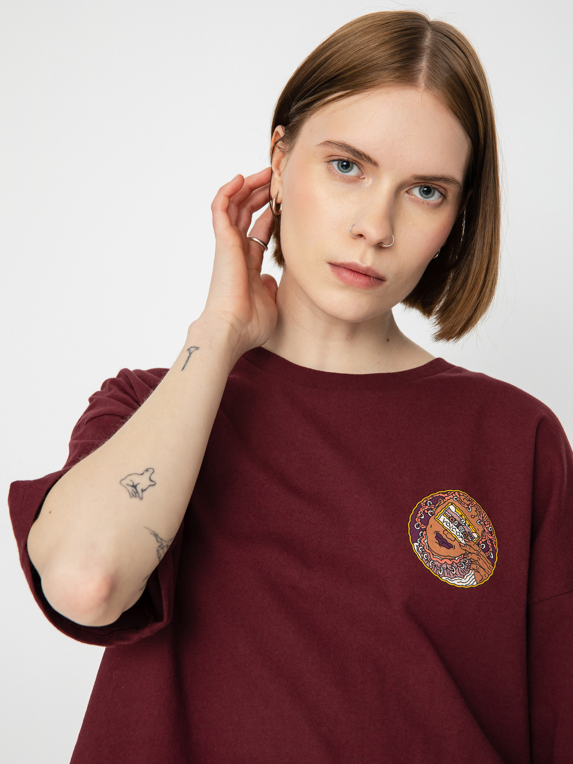 T-shirt Volcom Drumstone Wmn (burgundy)