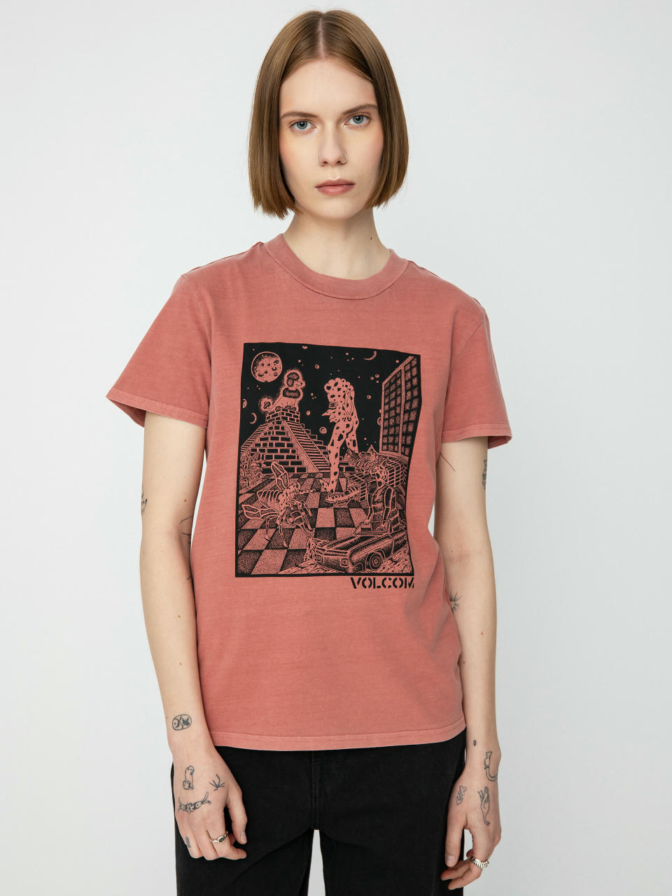 T-shirt Volcom Volchedelic Wmn (rosewood)