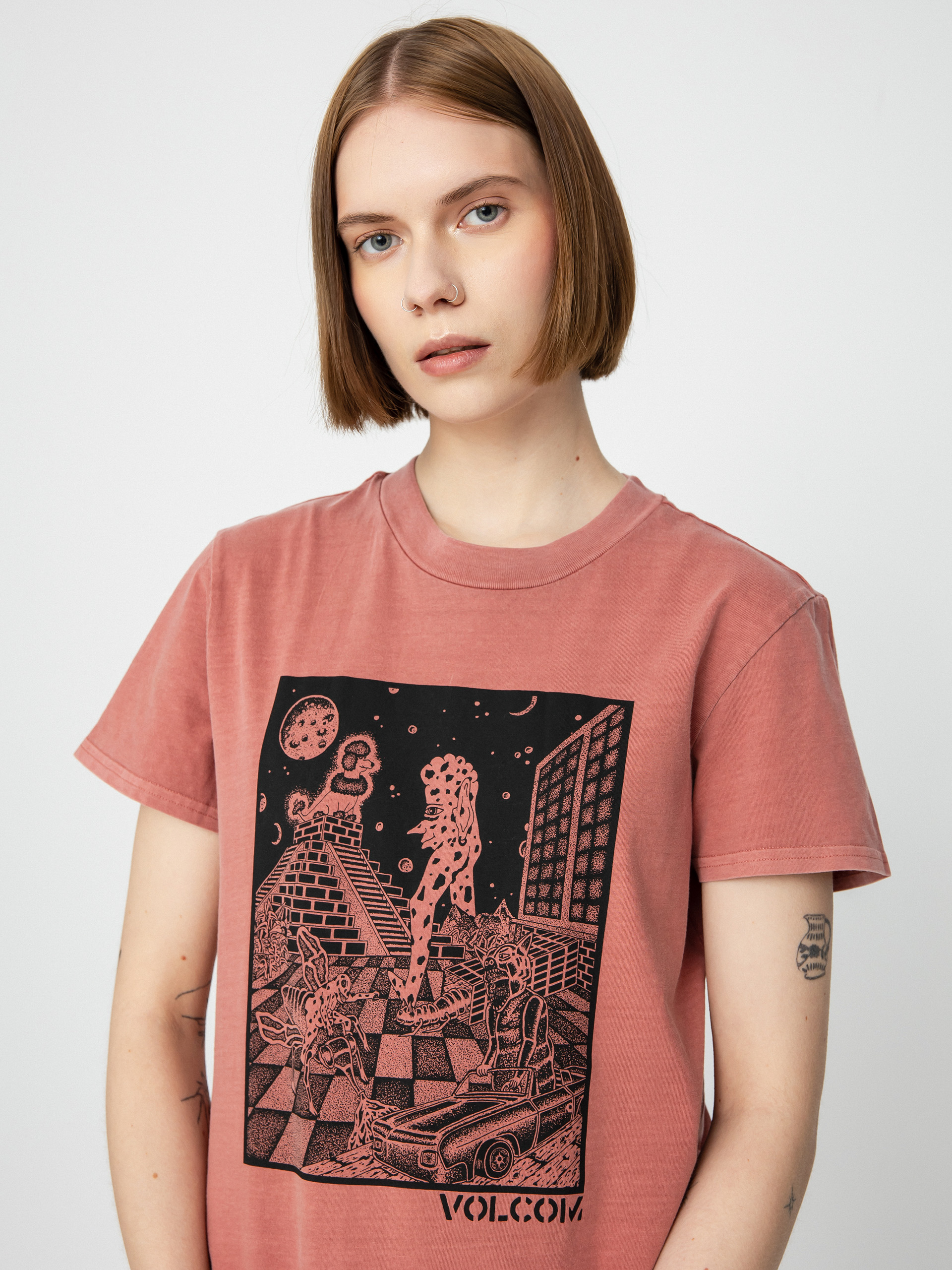 T-shirt Volcom Volchedelic Wmn (rosewood)