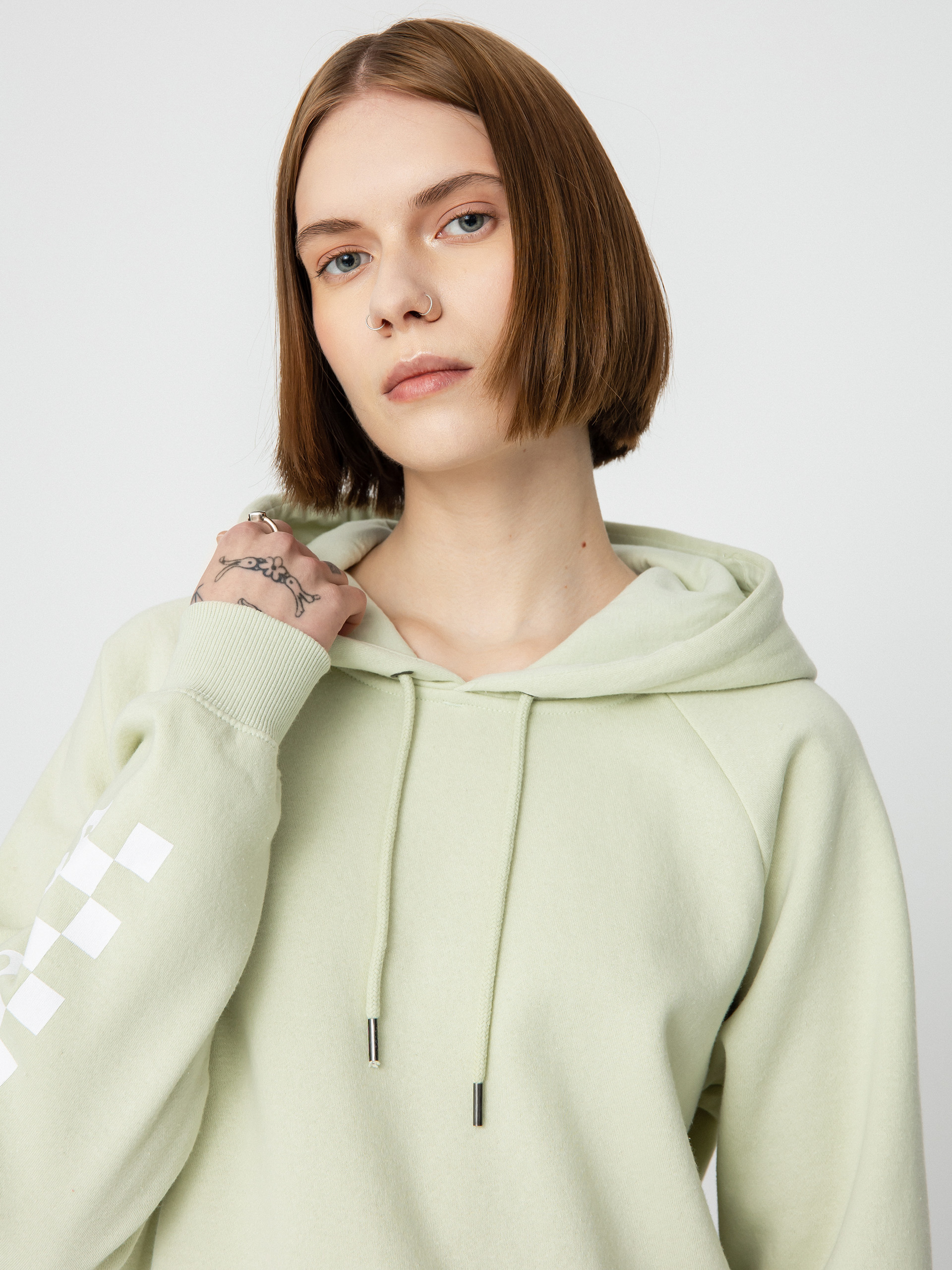 Bluza z kapturem Volcom Truly Stoked Bf HD Wmn (sage)