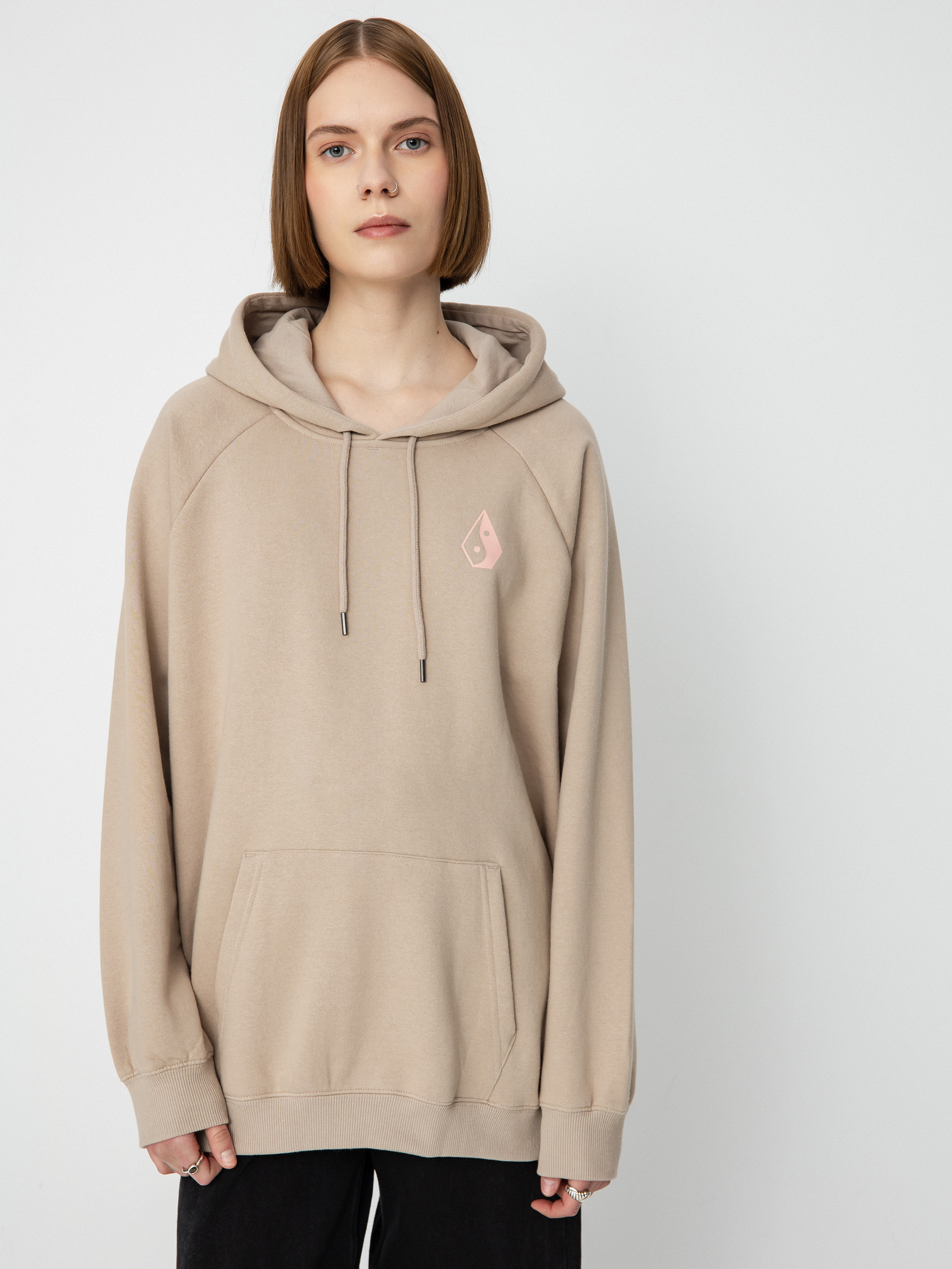 Bluza z kapturem Volcom Truly Stoked Bf HD Wmn (taupe)