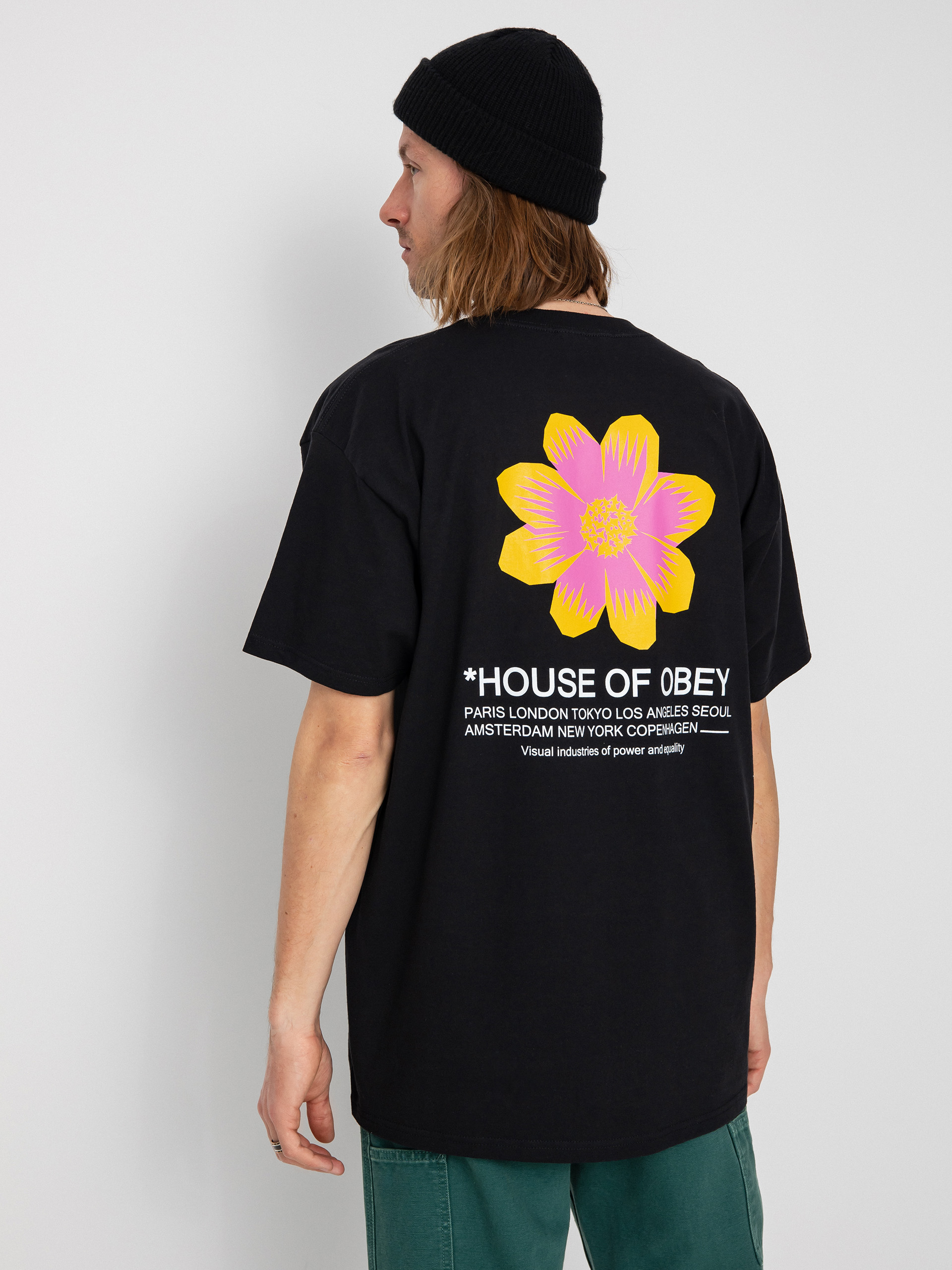 T-shirt OBEY House Of Obey Flower (black)