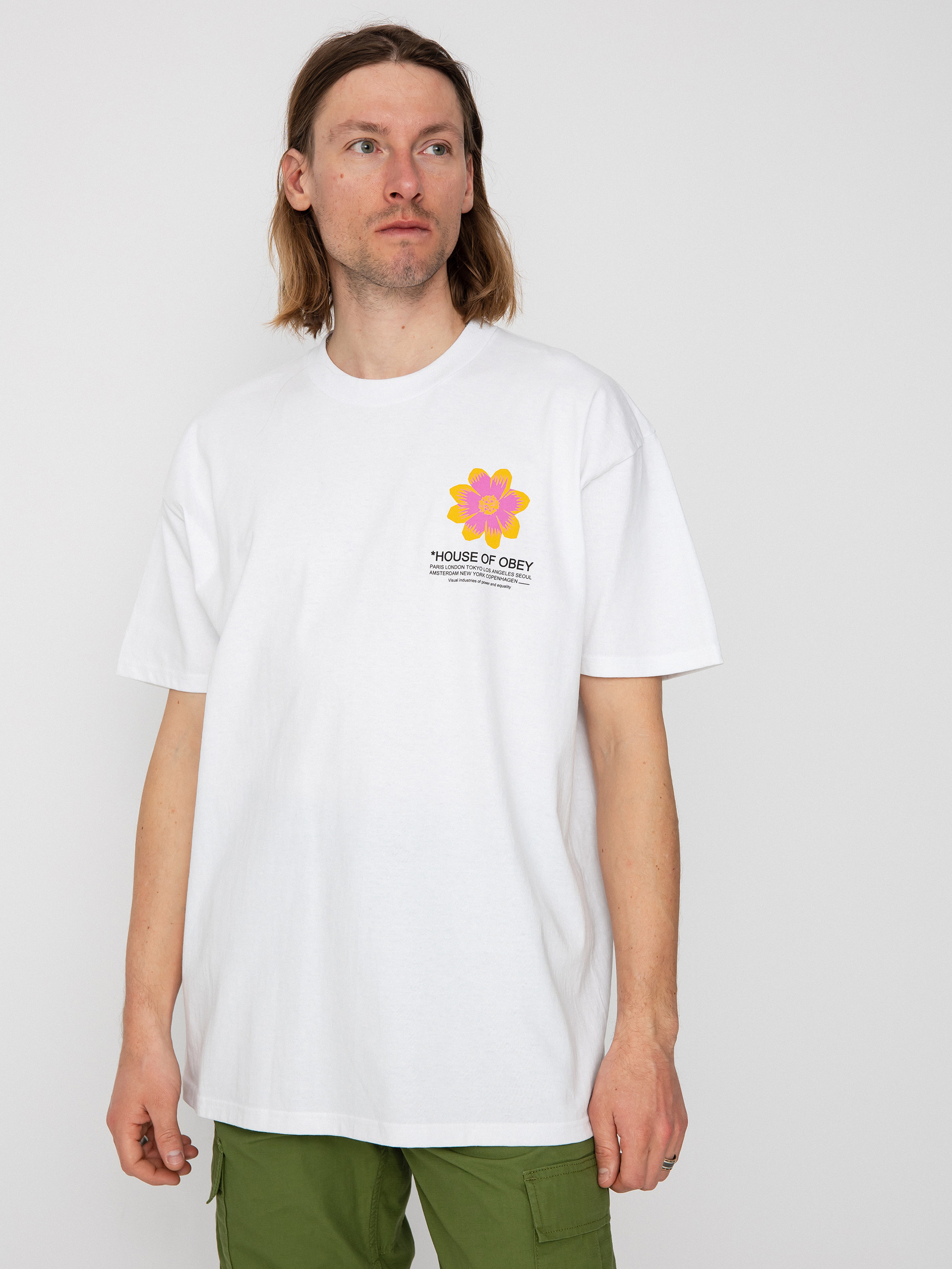 T-shirt OBEY House Of Obey Flower (white)