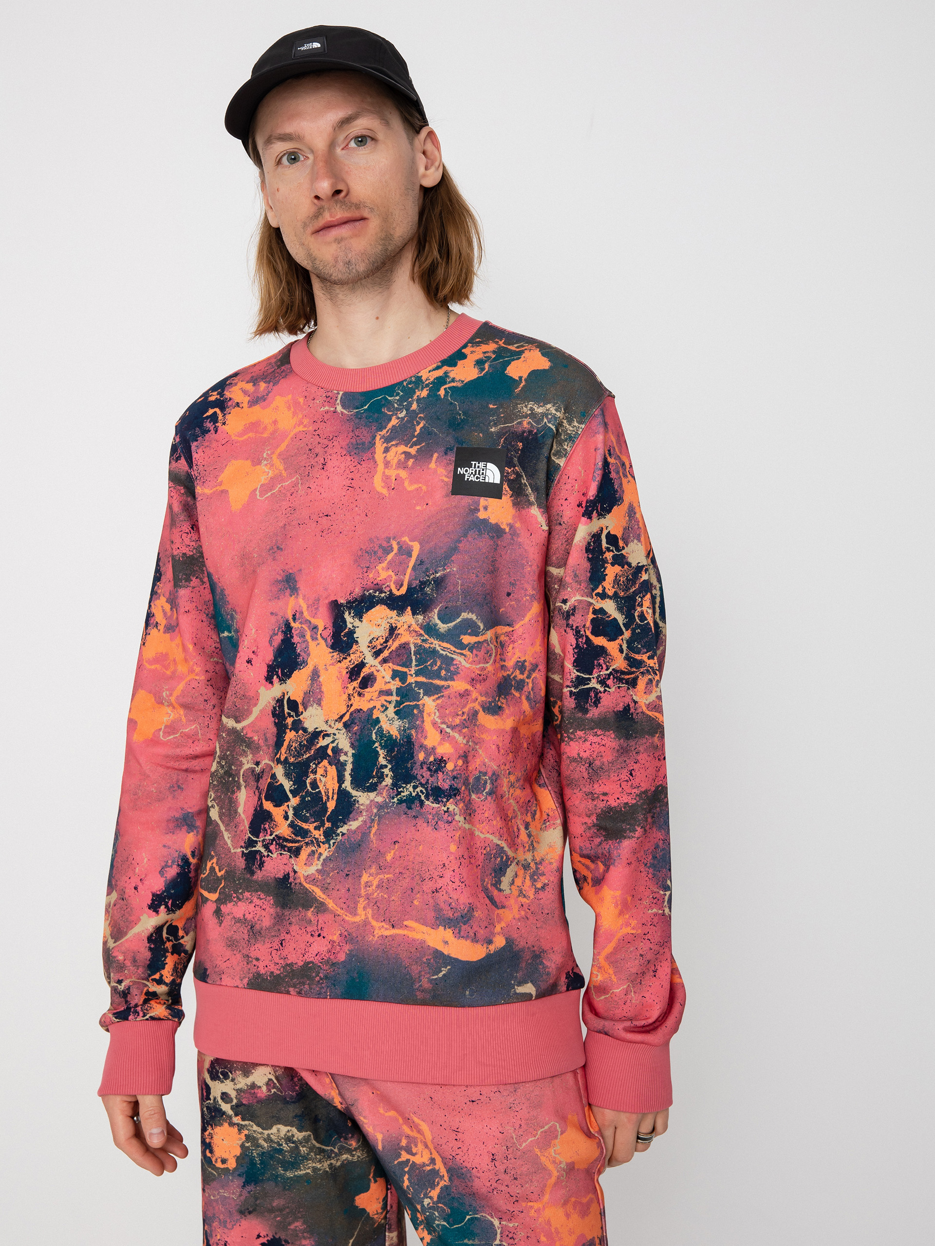 Bluza z kapturem The North Face Summer Logo Crew (cosmo pink tnf distort print)