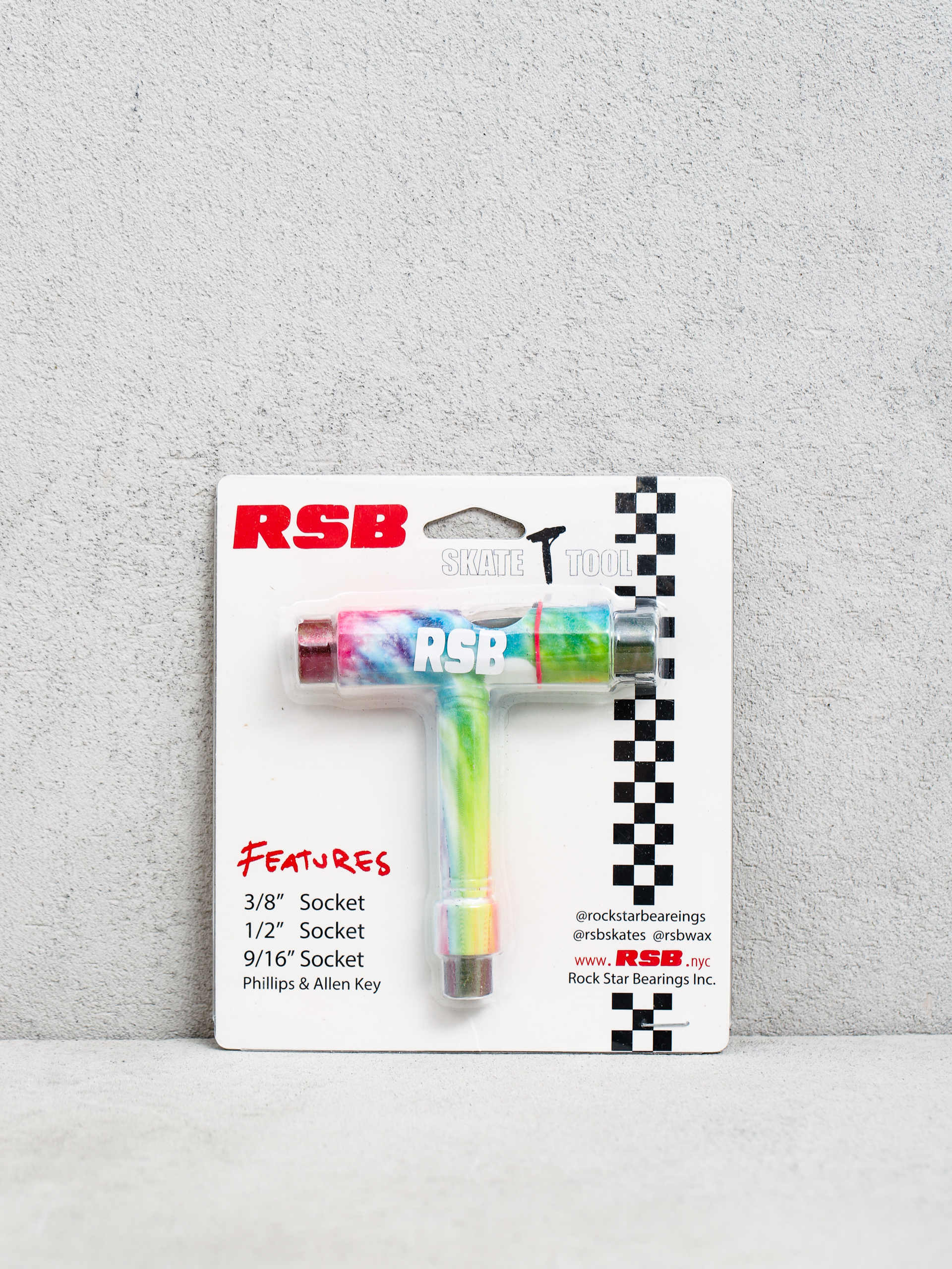 Klucz Rock Star Bearings Classic T Skate Tool Tie Die (tie dye)