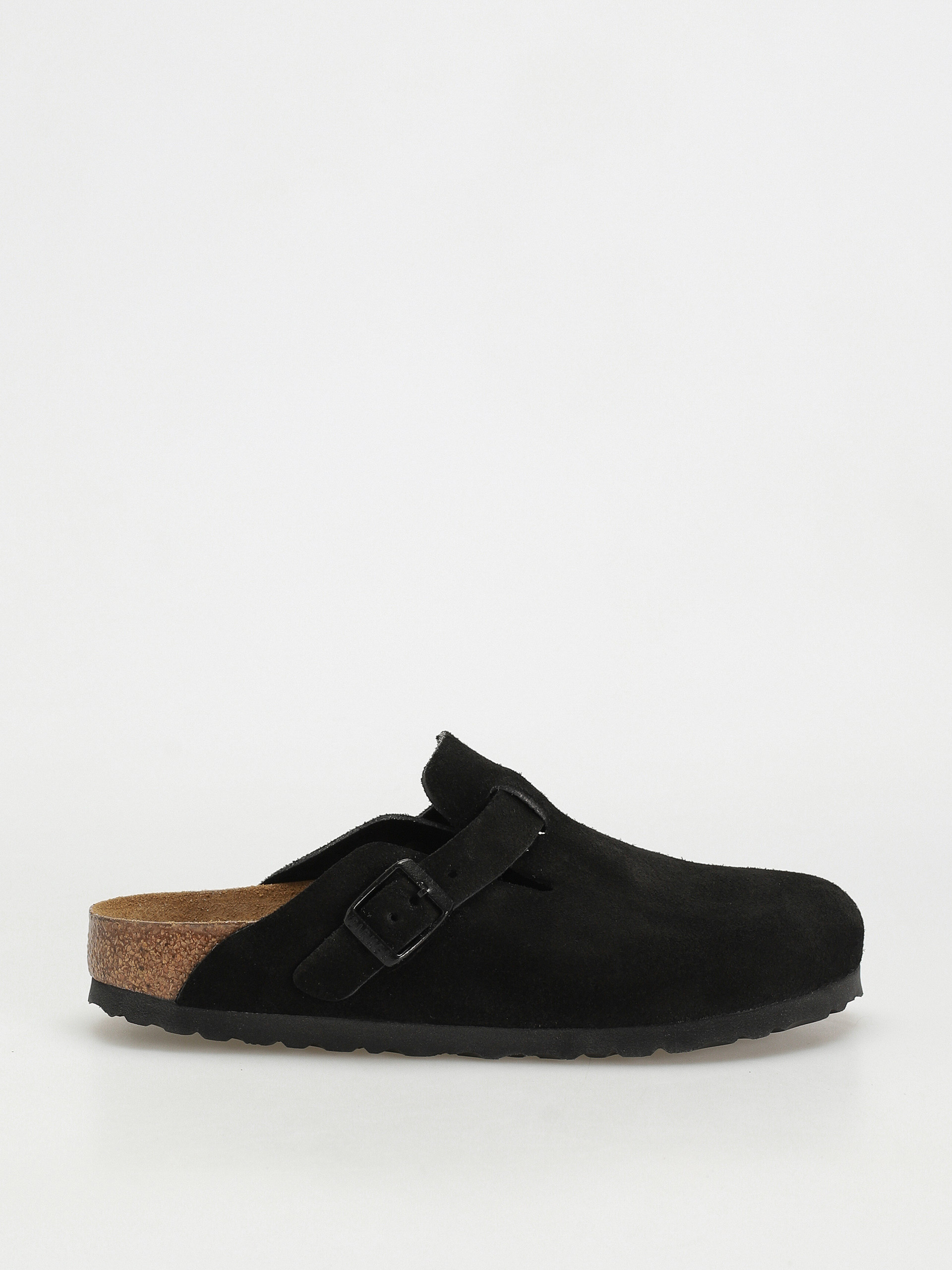 Klapki Birkenstock Boston SFB Suede Narrow Wmn (black)