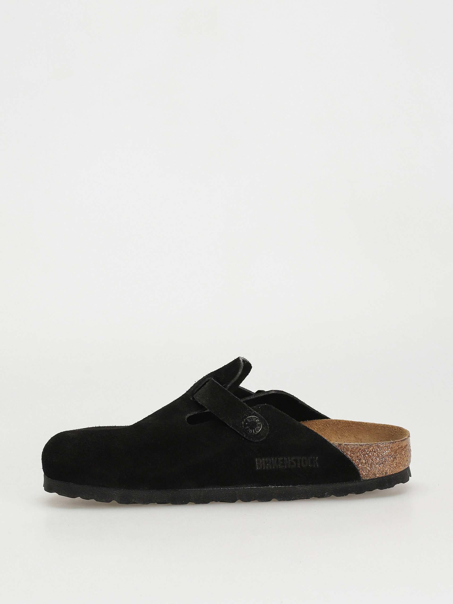 Klapki Birkenstock Boston SFB Suede Narrow Wmn (black)