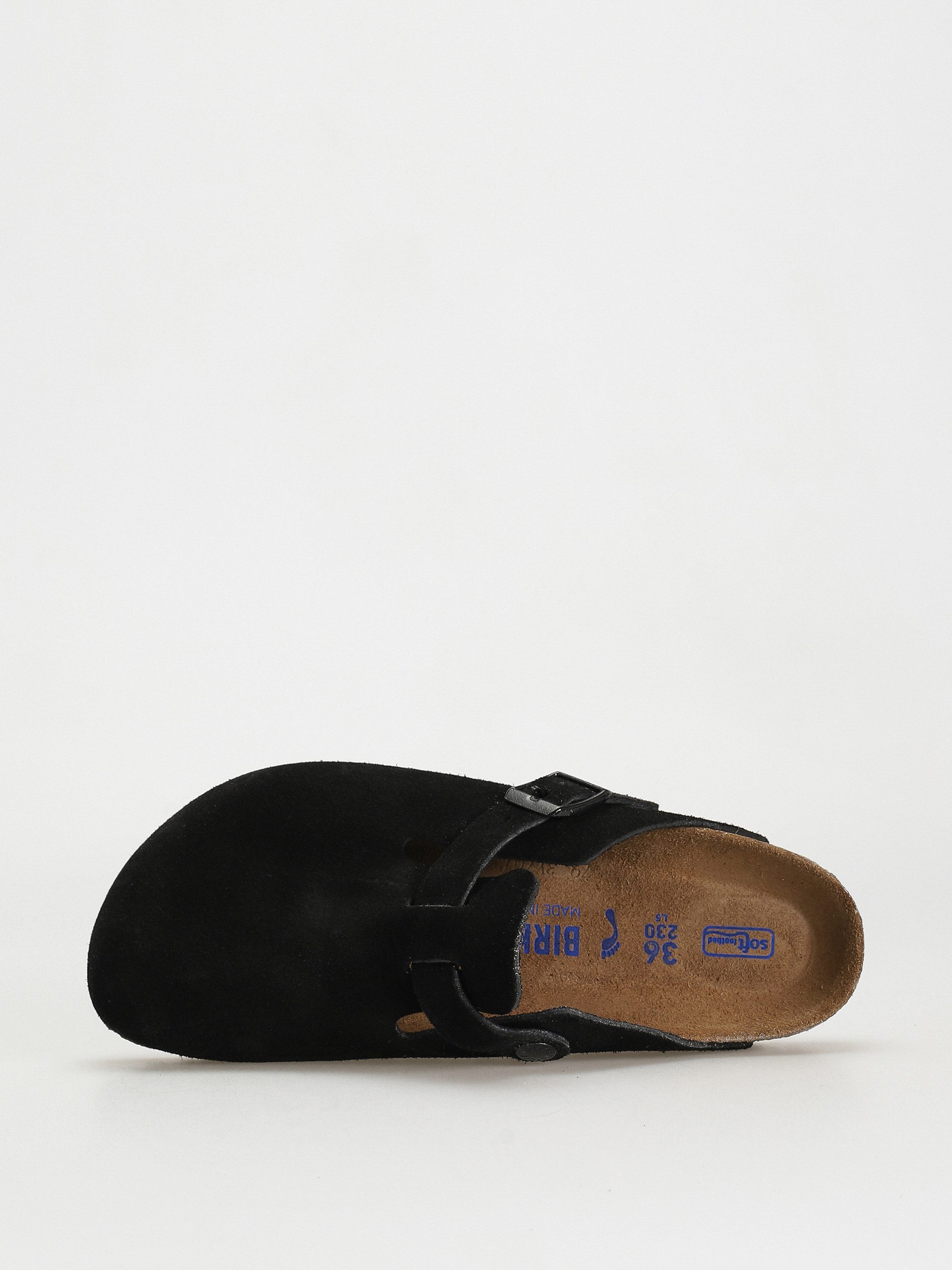 Klapki Birkenstock Boston SFB Suede Narrow Wmn (black)