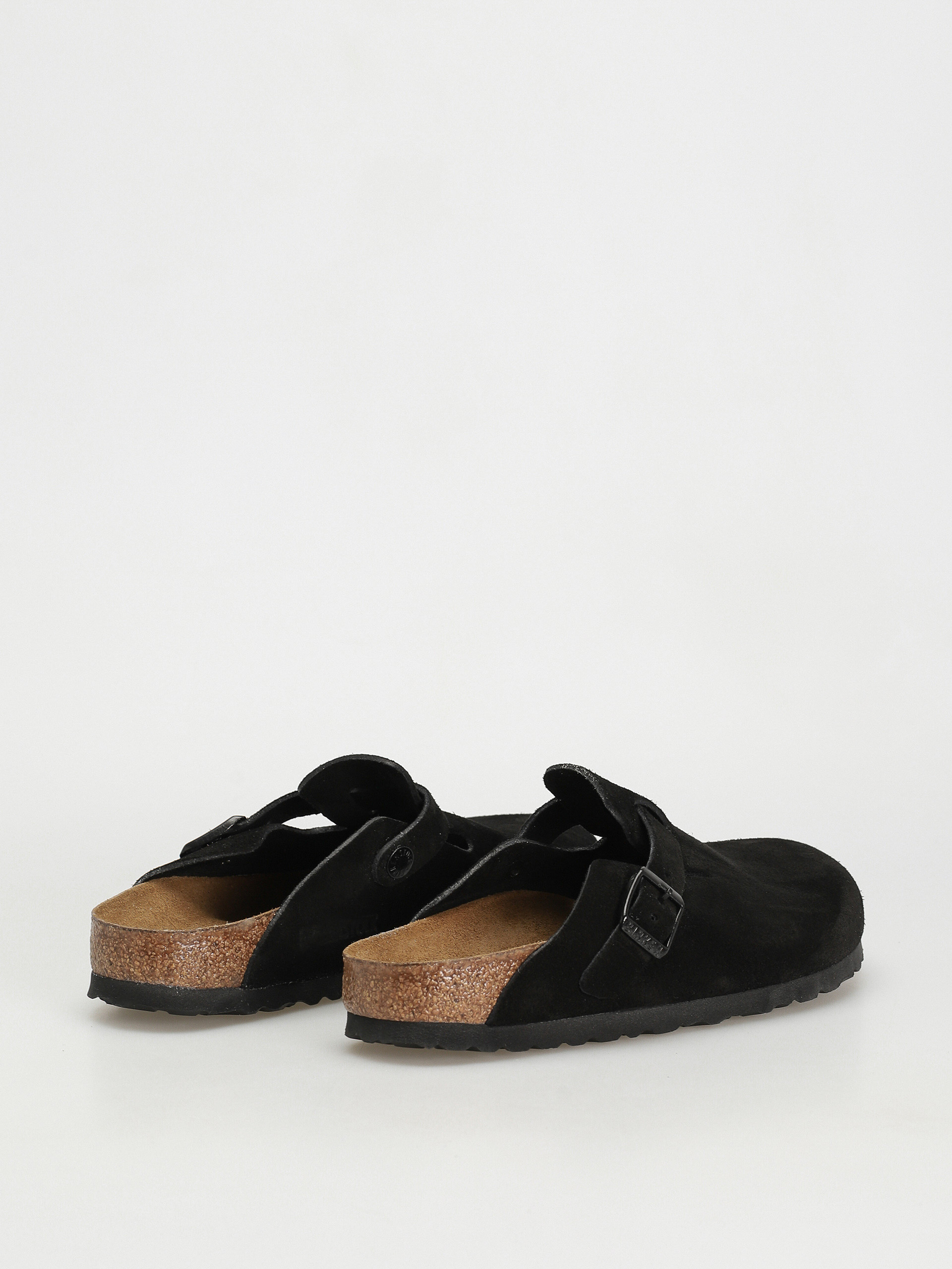 Klapki Birkenstock Boston SFB Suede Narrow Wmn (black)