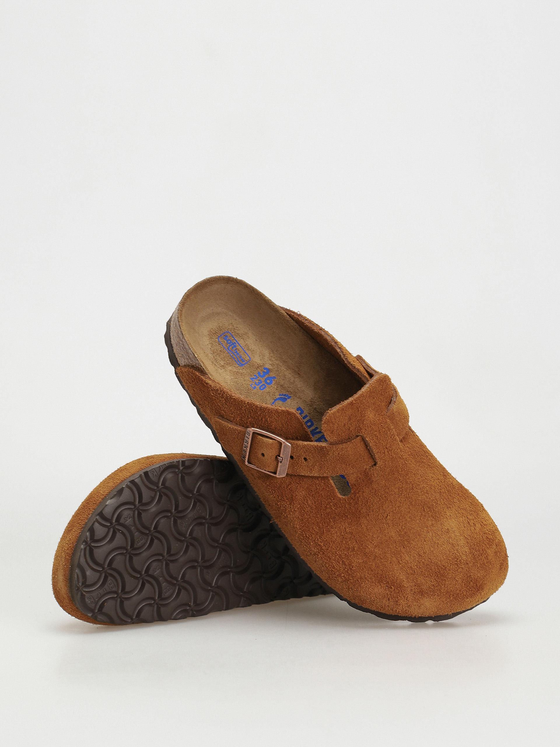 Klapki Birkenstock Boston Suede Narrow Wmn (mink)